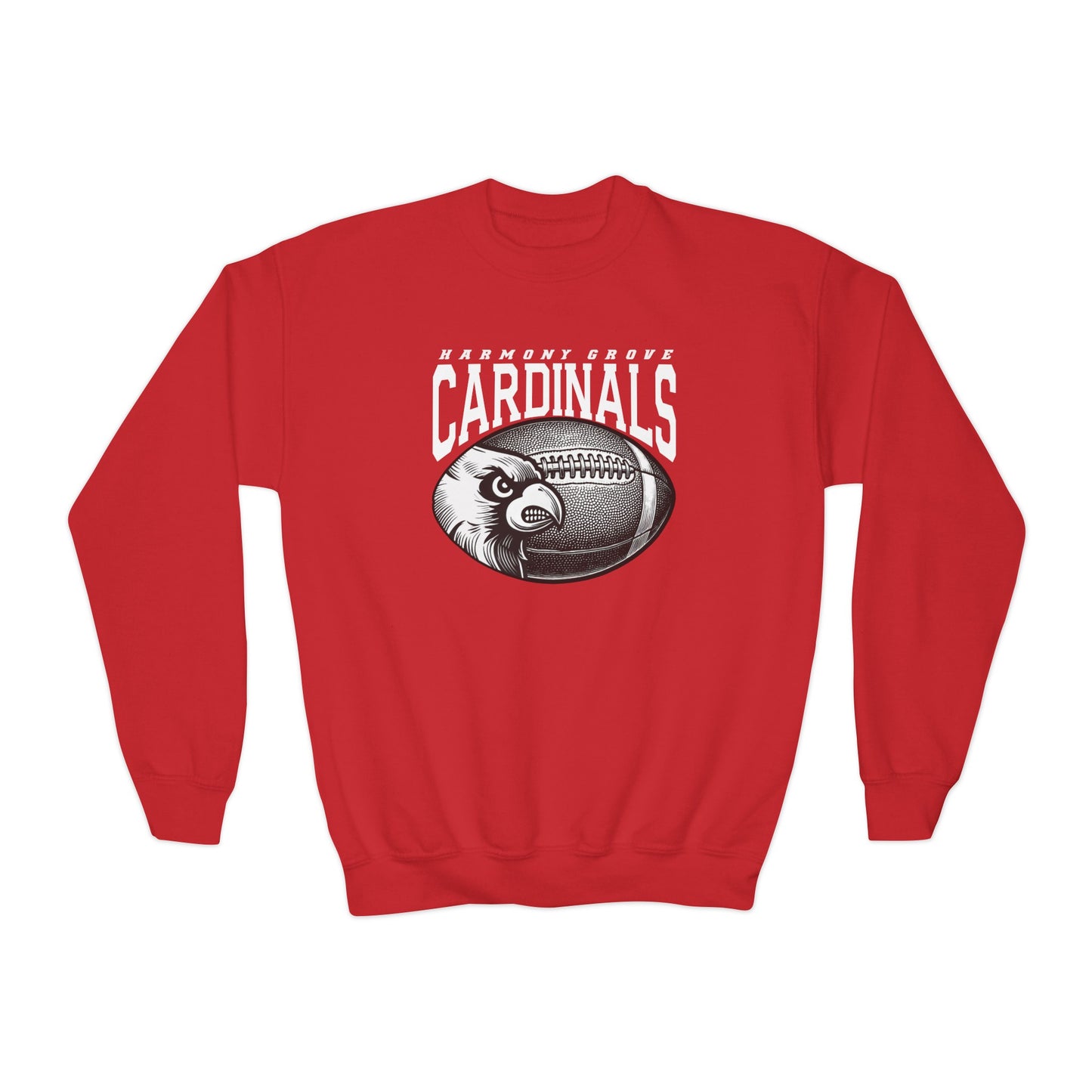 Harmony Grove Cardinals Football - Youth Crew Sweatshirt