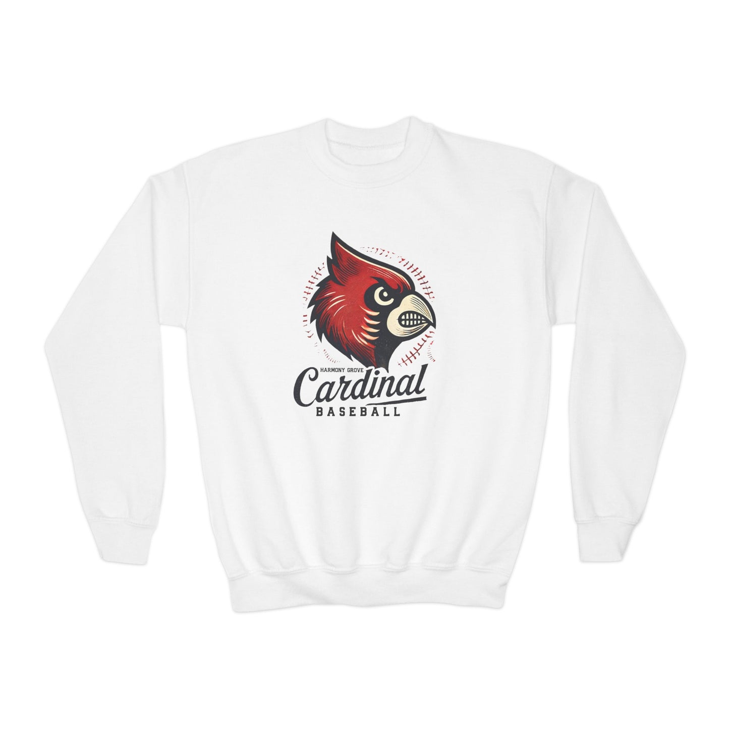 Vintage HG Cardinal Baseball - Youth Crew Sweatshirt