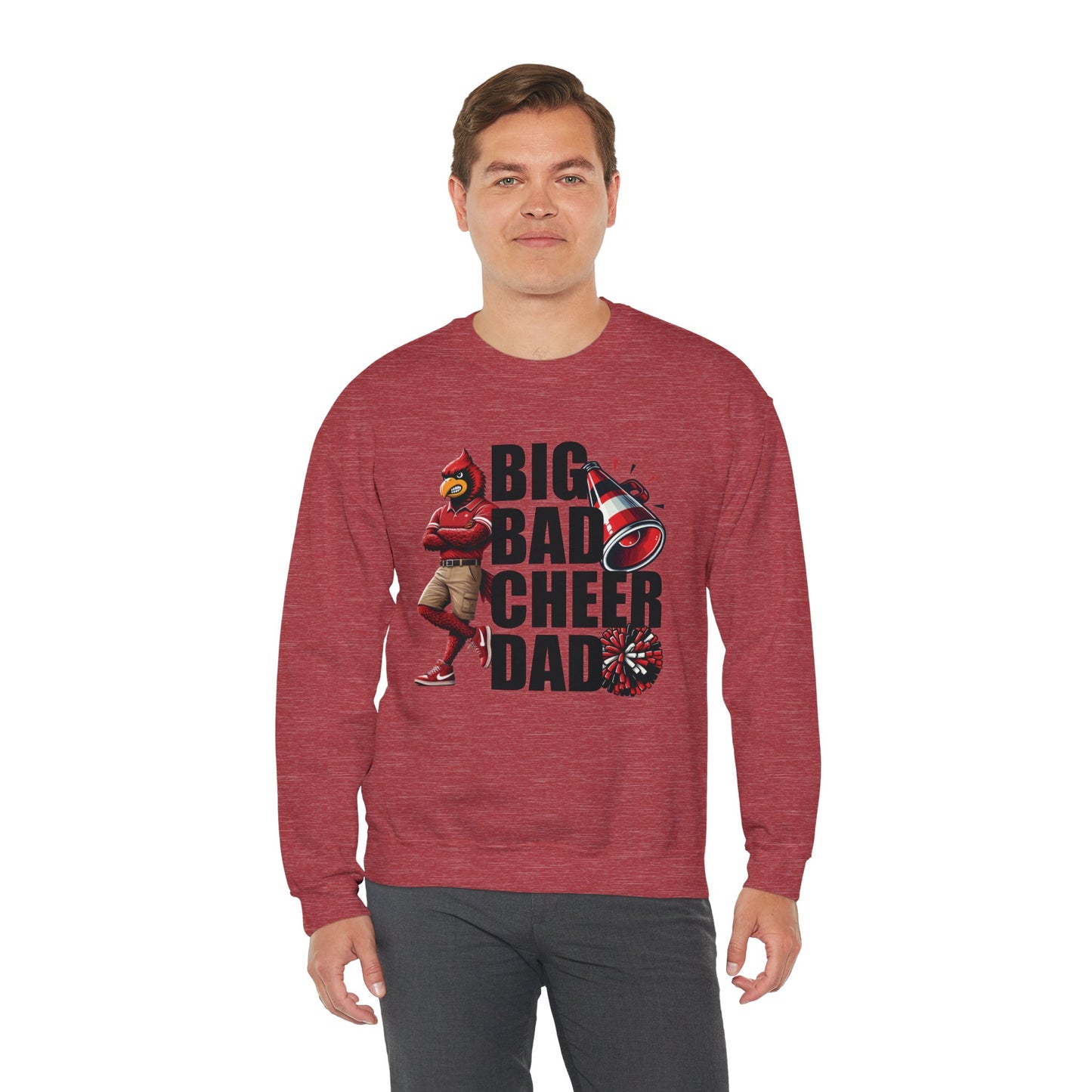 Big Bad Cheer Dad - Unisex Heavy Blend™ Crewneck Sweatshirt