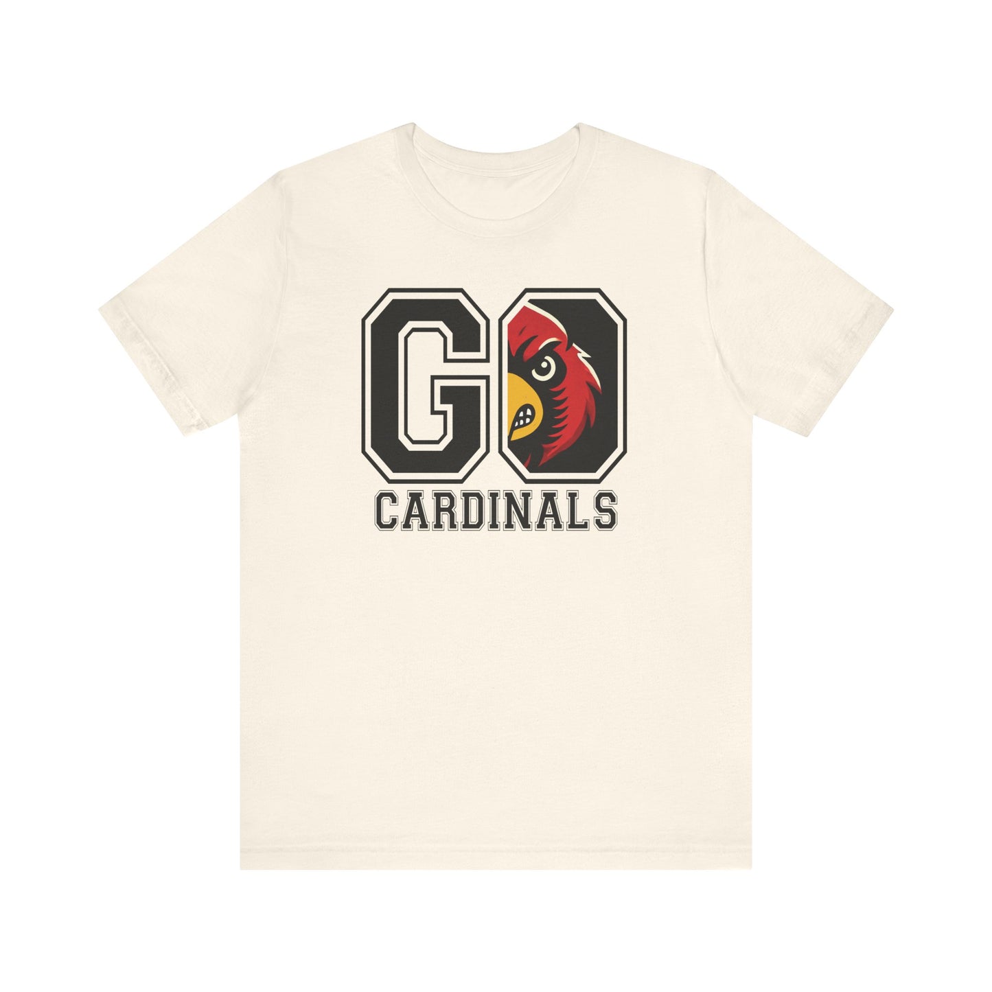 Go Cardinals Red Mascot - Bella + Canvas Short Sleeve Tee