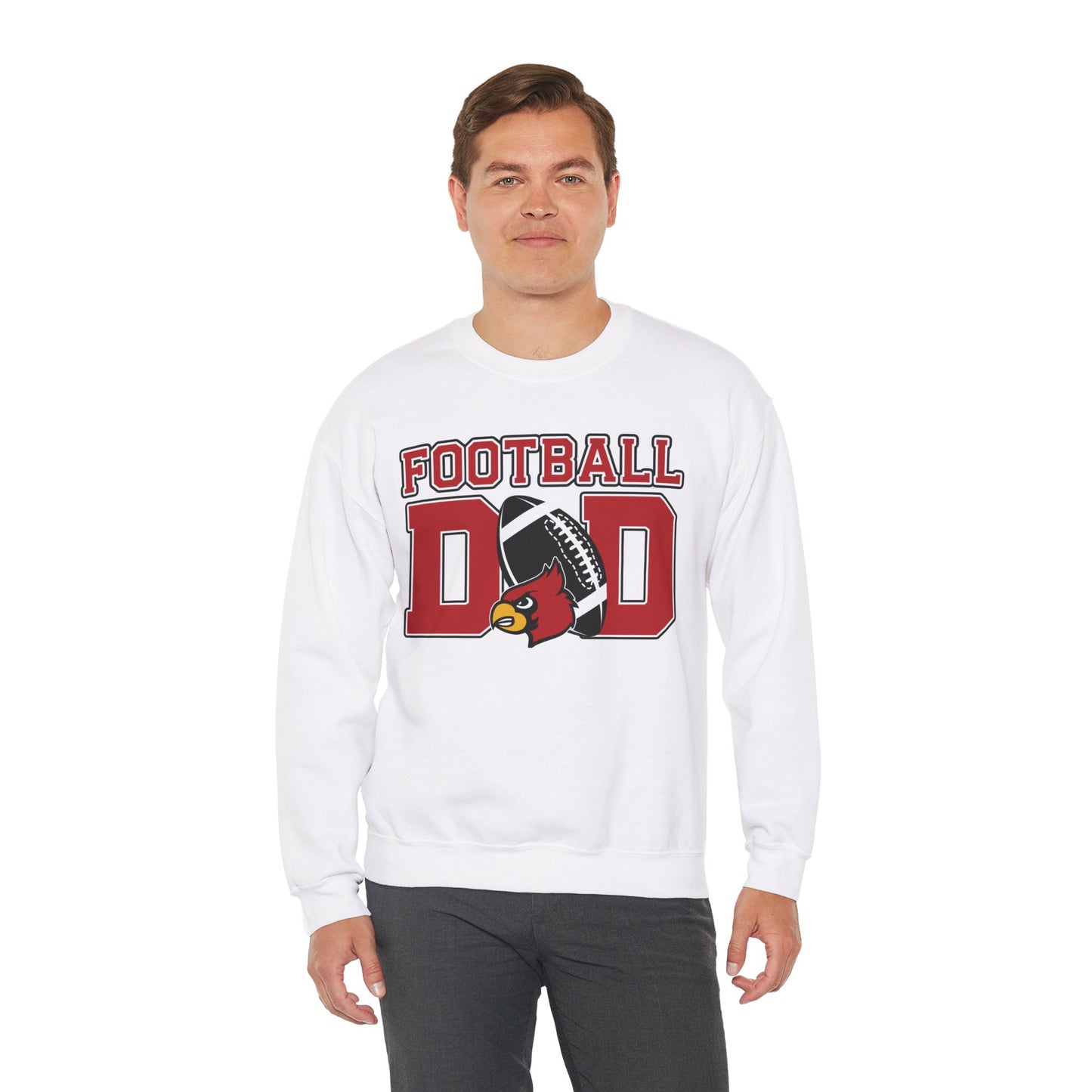 Football Dad Custom Player Name and Number - Unisex Heavy Blend™ Crewneck Sweatshirt