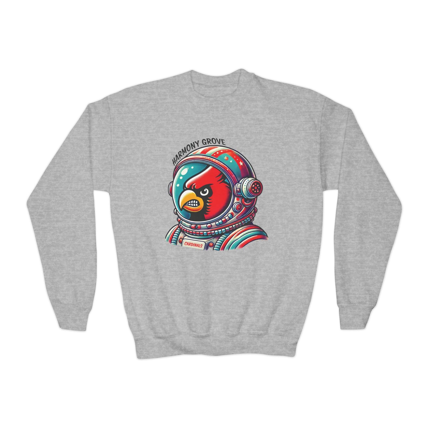 Astronaut Harmony Grove Cardinal - Youth Crew Sweatshirt