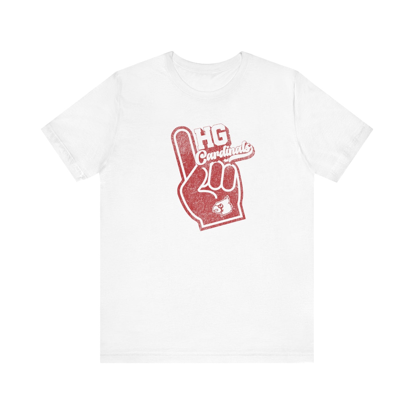 Vintage Foam Finger HG Cardinals - Bella + Canvas Short Sleeve Tee