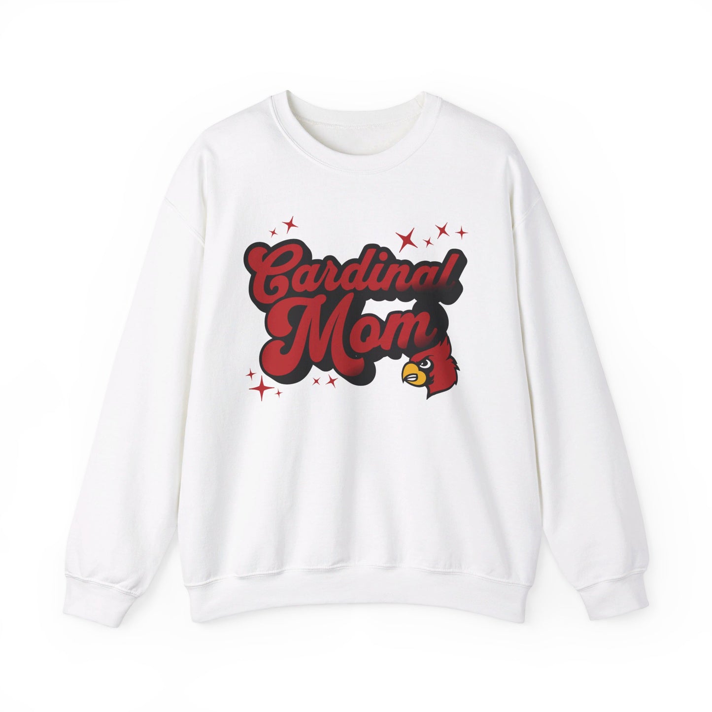 Groovy Cardinal Mom - Unisex Heavy Blend™ Crewneck Sweatshirt