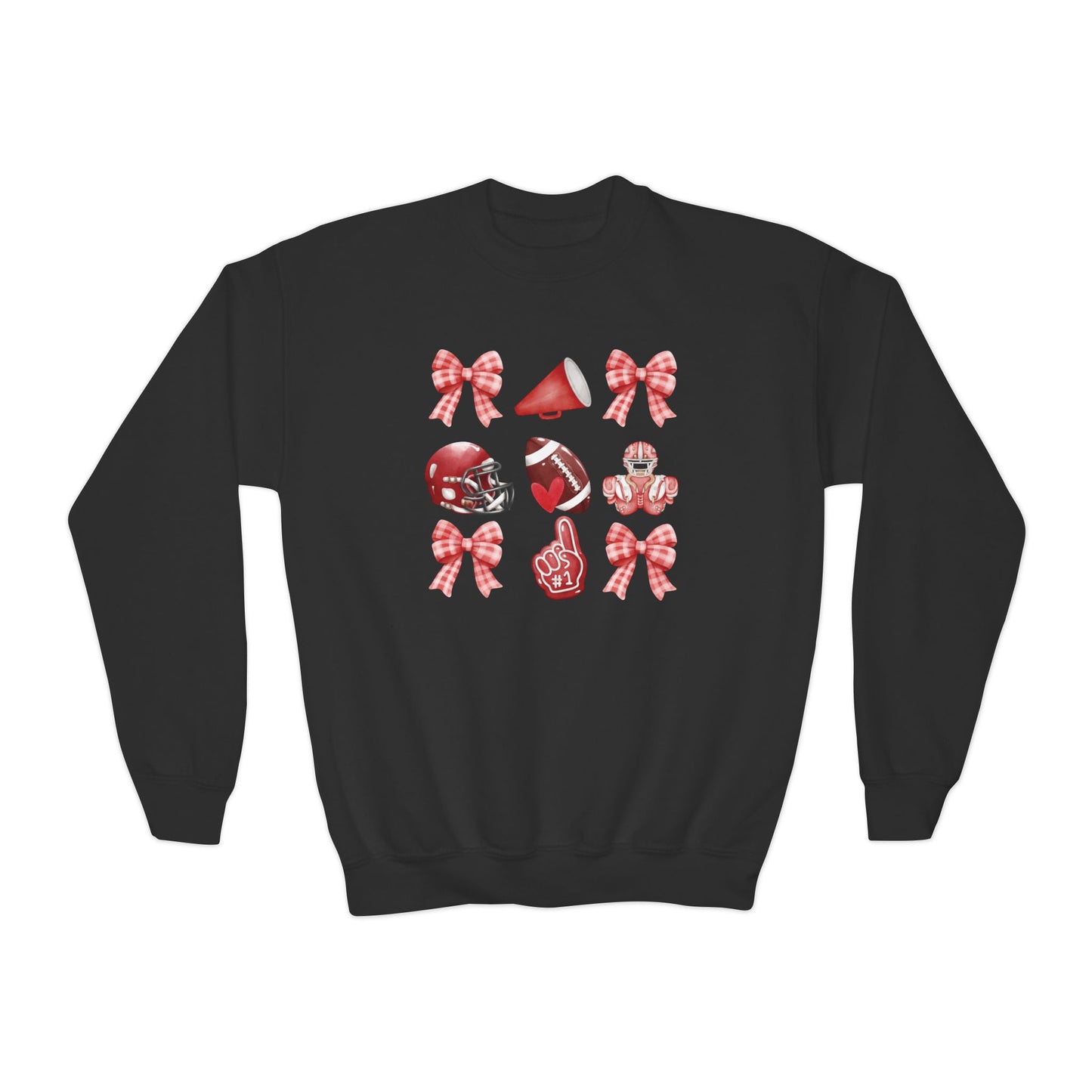 Football Coquette - Youth Crew Sweatshirt