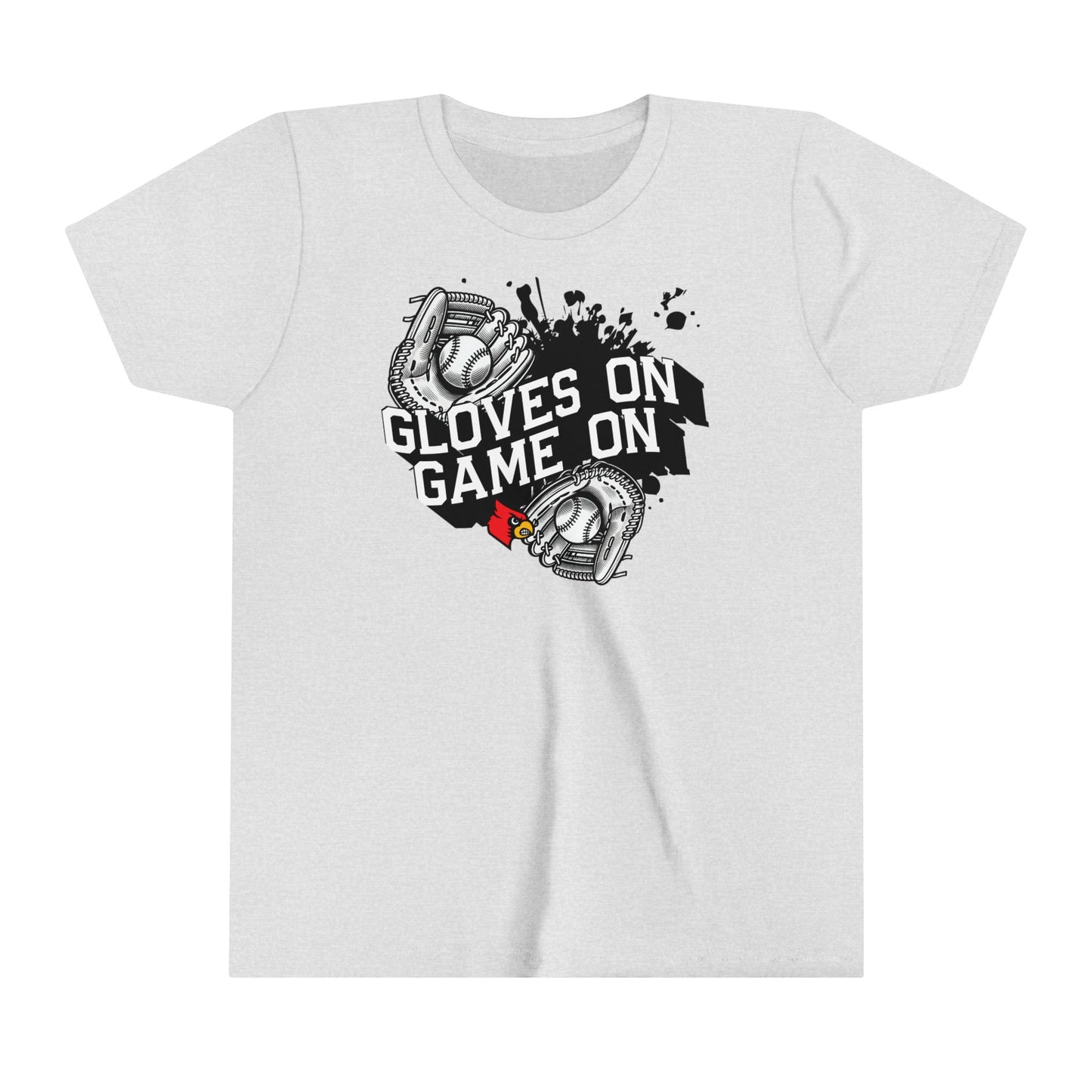 Gloves On Game On Baseball Softball - Bella + Canvas Youth Tee