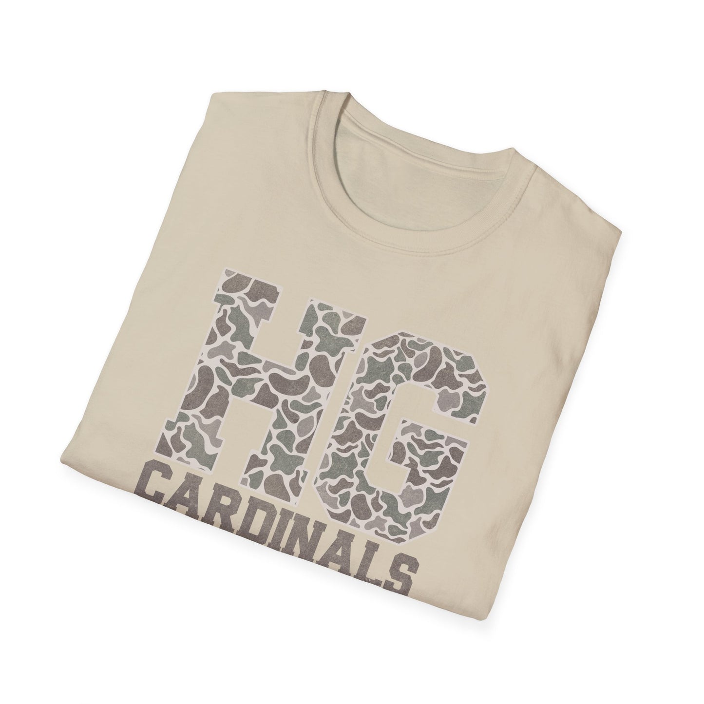 Old School Camo Distressed - Unisex Softstyle T-Shirt