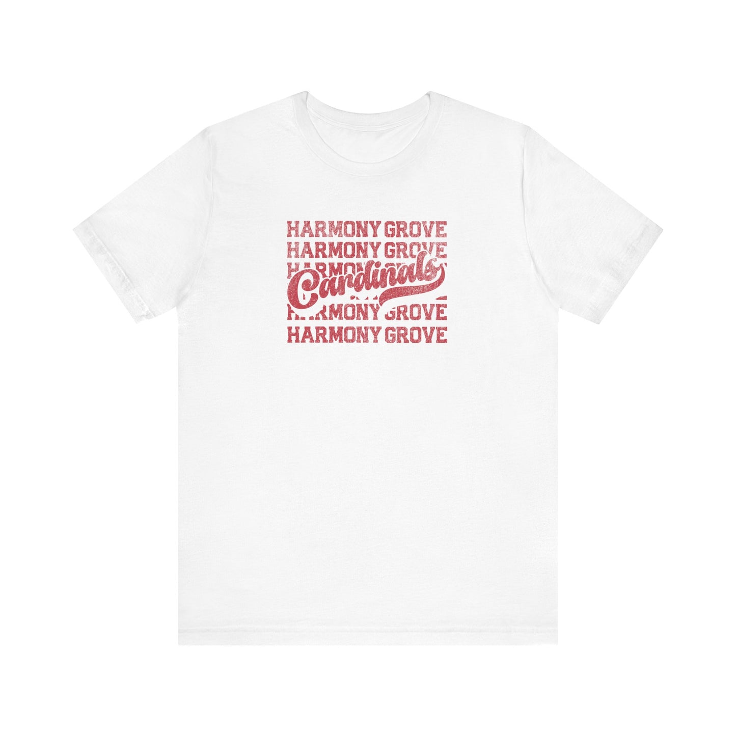 Vintage Harmony Grove Cardinals - Bella + Canvas Short Sleeve Tee