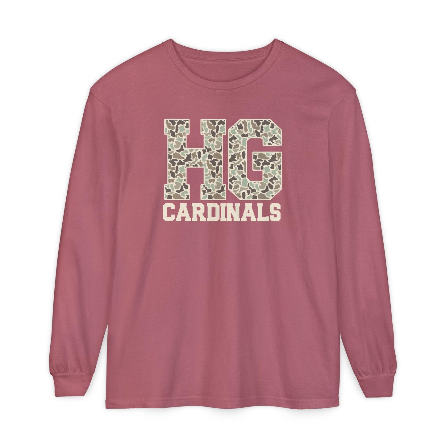Old School Camo HG Cardinals - Comfort Colors Long Sleeve T-Shirt