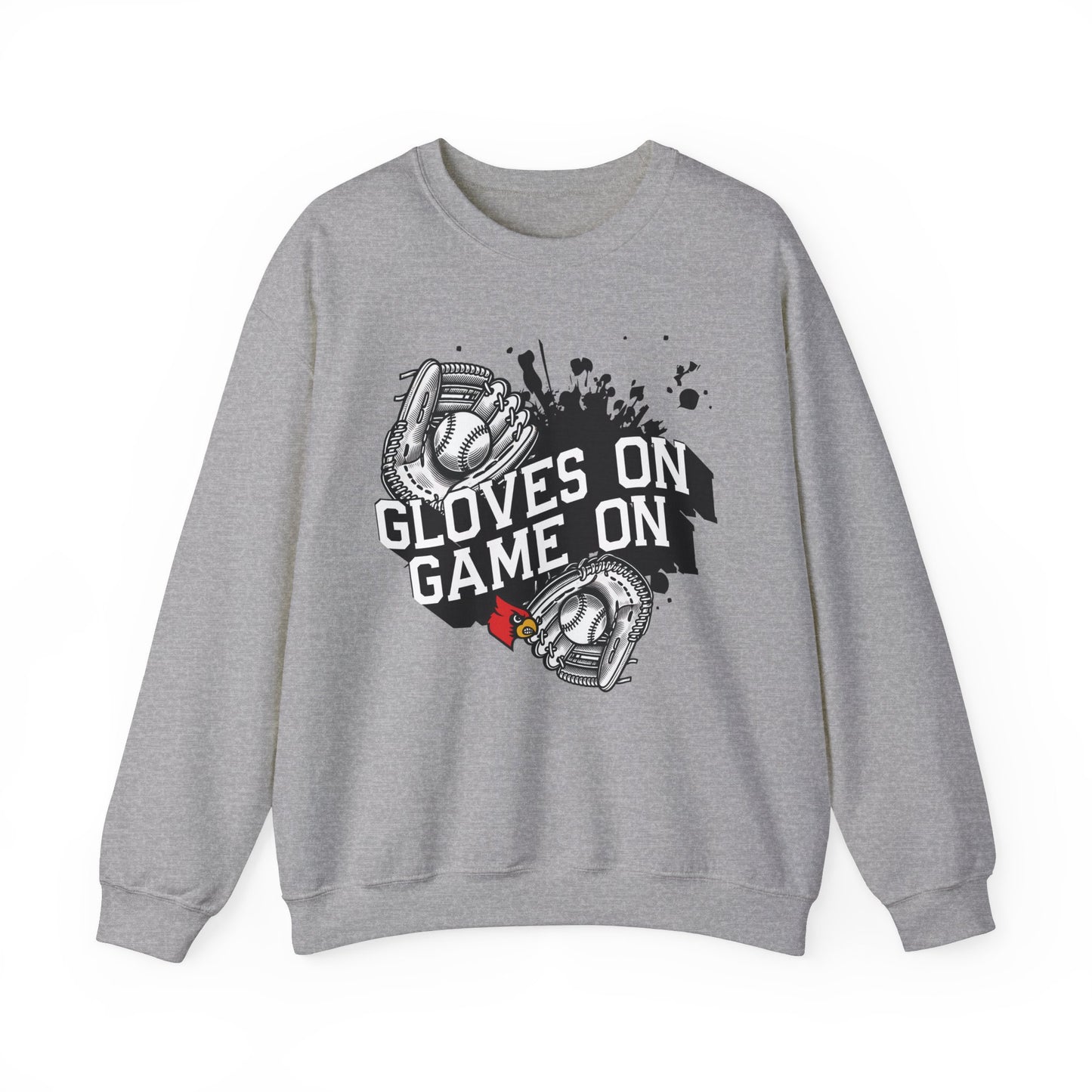 Gloves on Game On Softball and Baseball - Unisex Heavy Blend™ Crewneck Sweatshirt