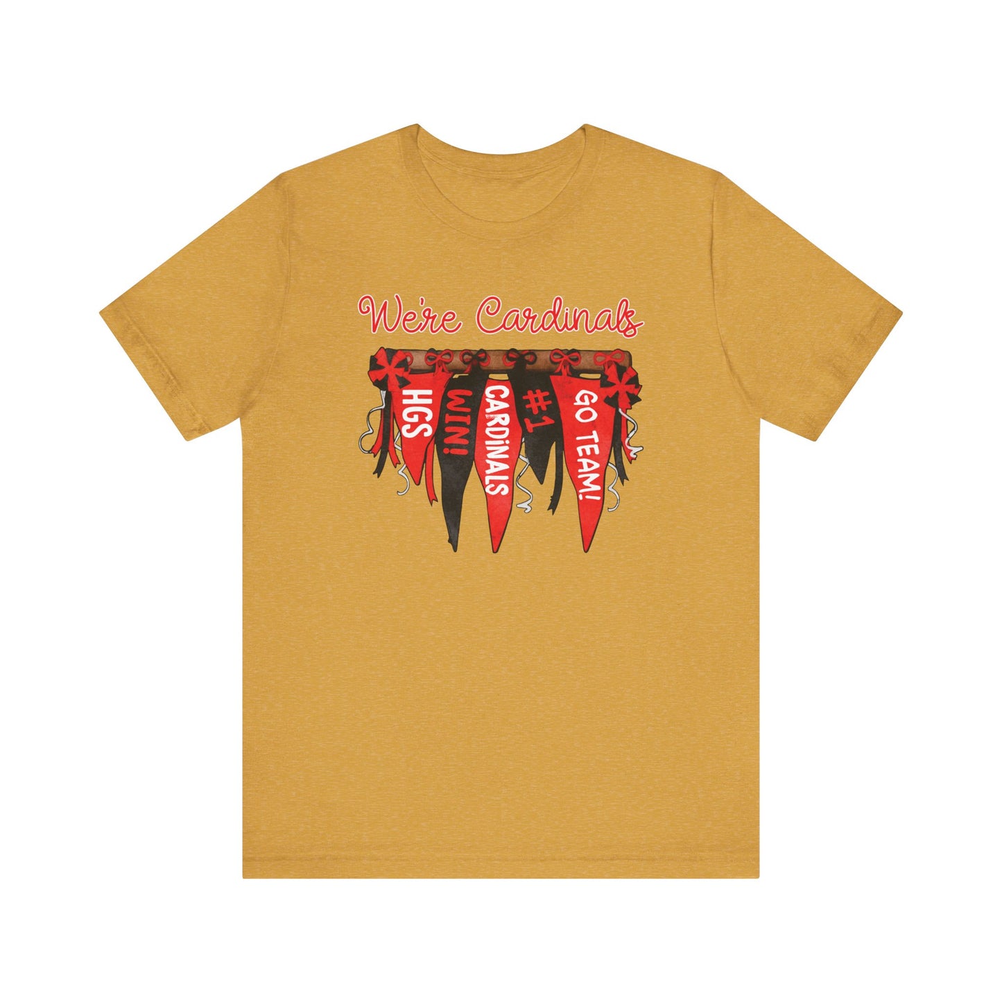 Cardinals Pennant Banner - Bella + Canvas Short Sleeve Tee
