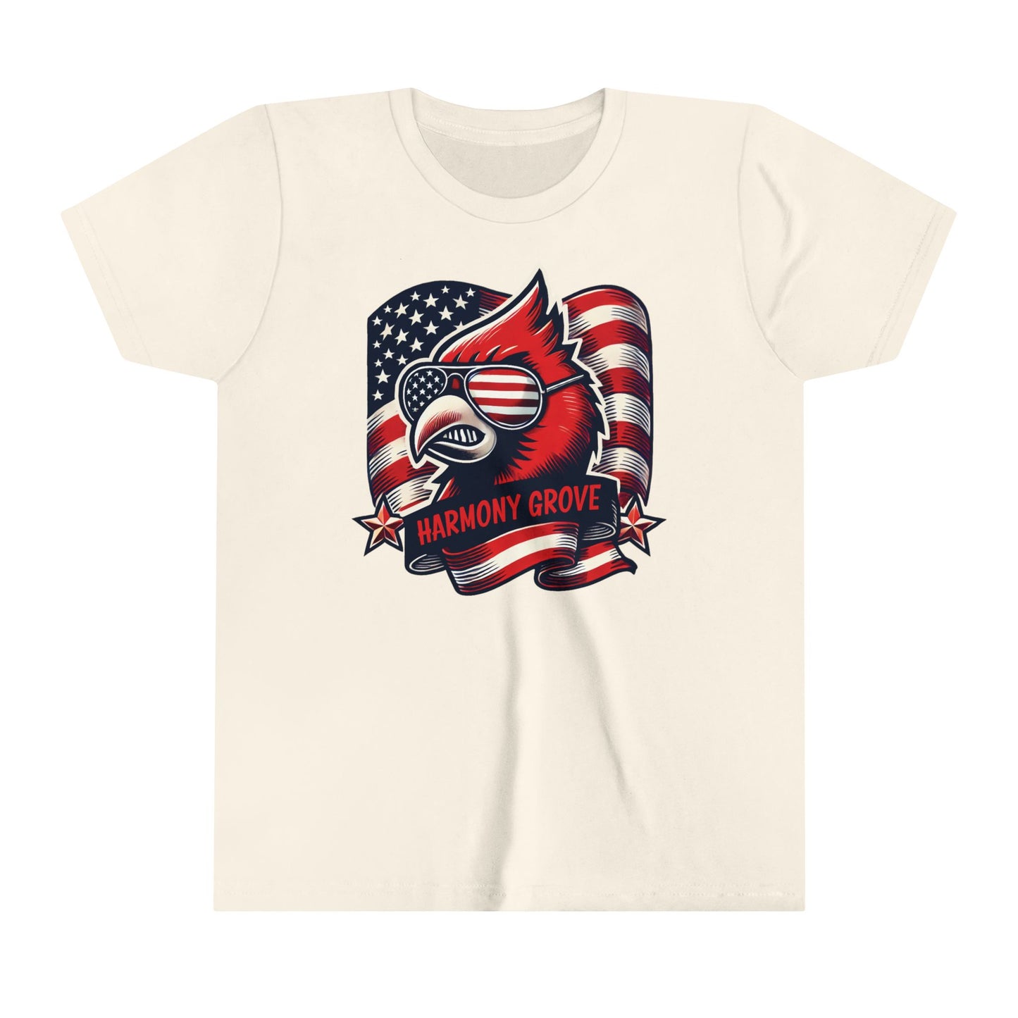 Patriotic Harmony Grove Cardinal - Bella + Canvas Youth Tee