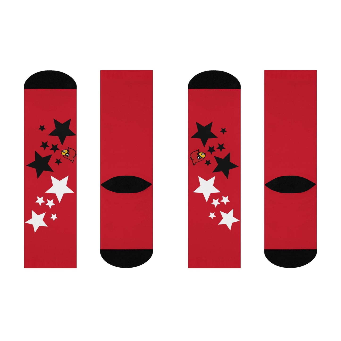 Cardinals Stars - Red Cushioned Crew Socks