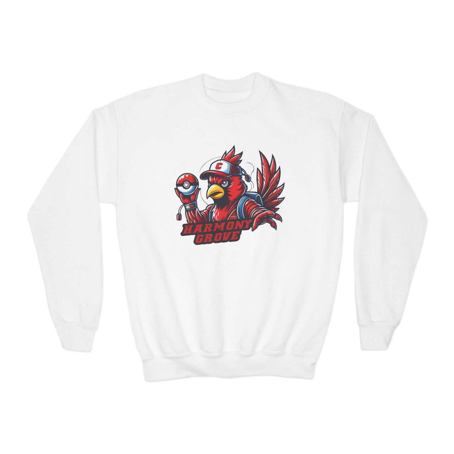 Cartoon Harmony Grove Cardinal - Youth Crew Sweatshirt