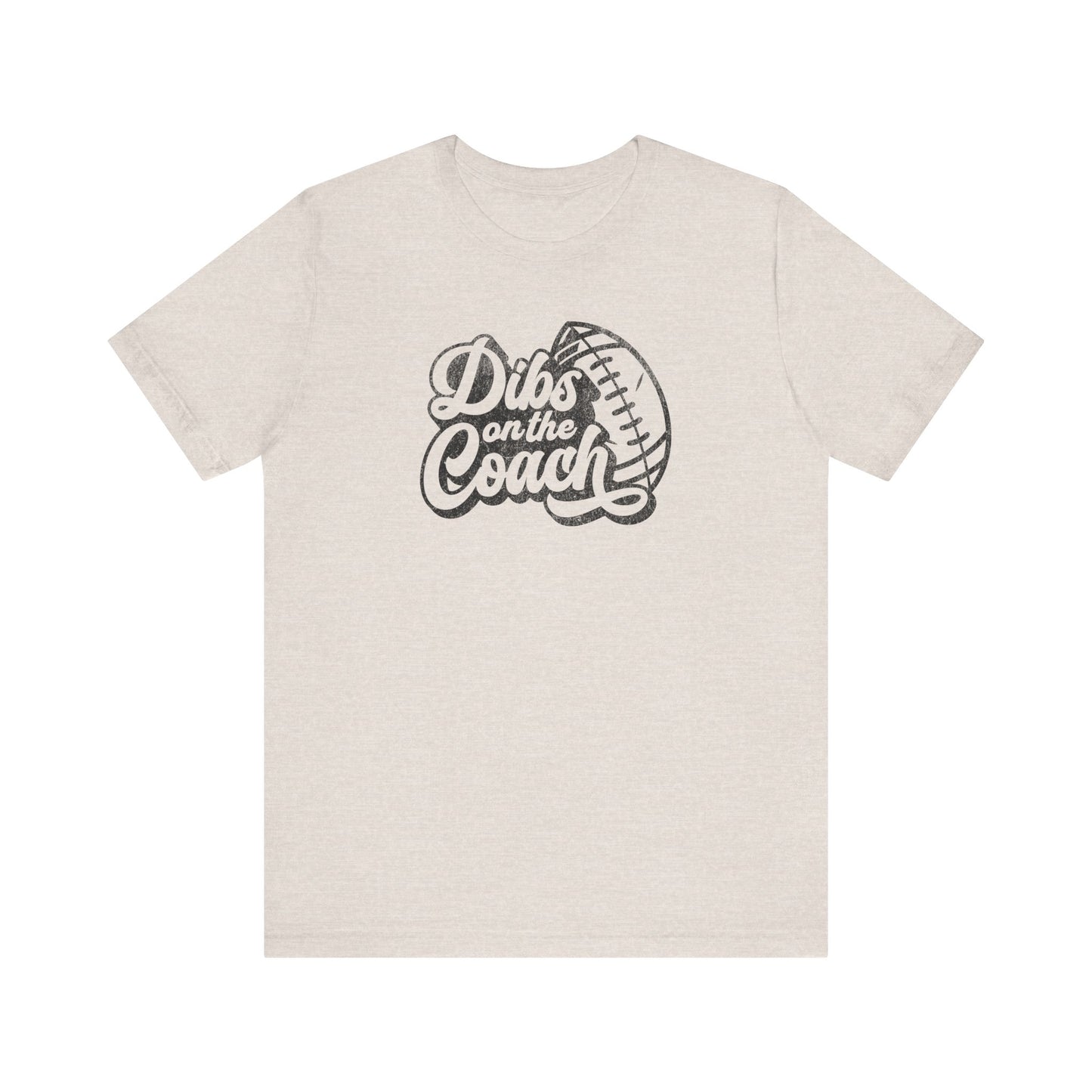 Vintage Dibs on the Coach Football - Bella + Canvas Short Sleeve Tee