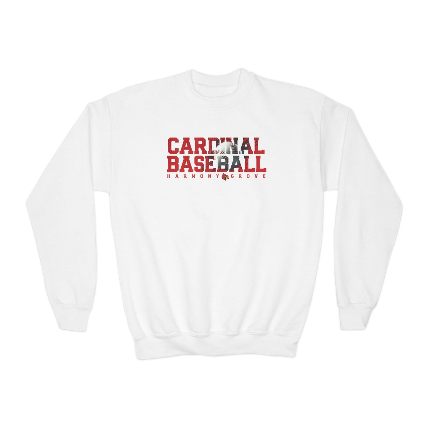 HG Cardinal Baseball - Youth Crew Sweatshirt