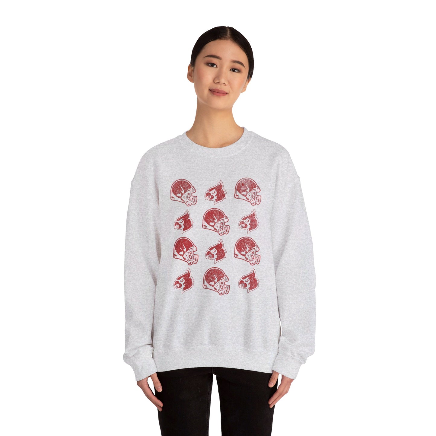 Vintage Helmets and Cardinals - Unisex Heavy Blend™ Crewneck Sweatshirt