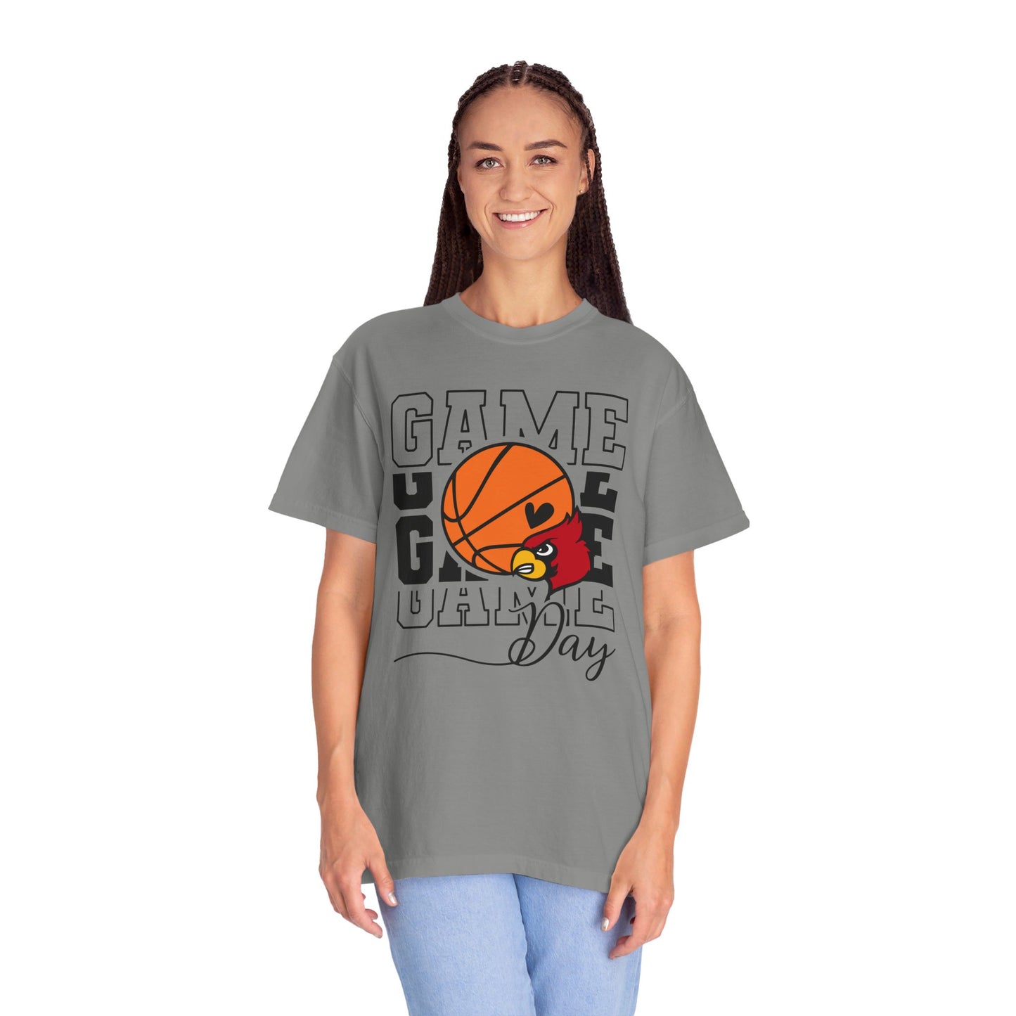Cardinal Game Day Basketball - Comfort Colors T-shirt