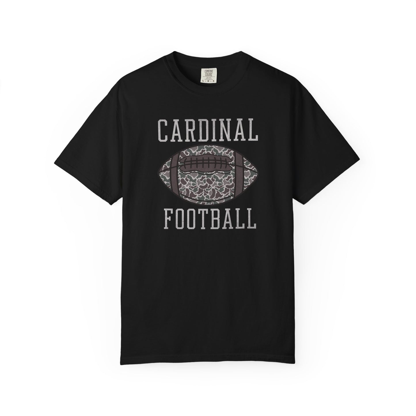 Old School Camo Distressed Football - Comfort Colors T Shirt