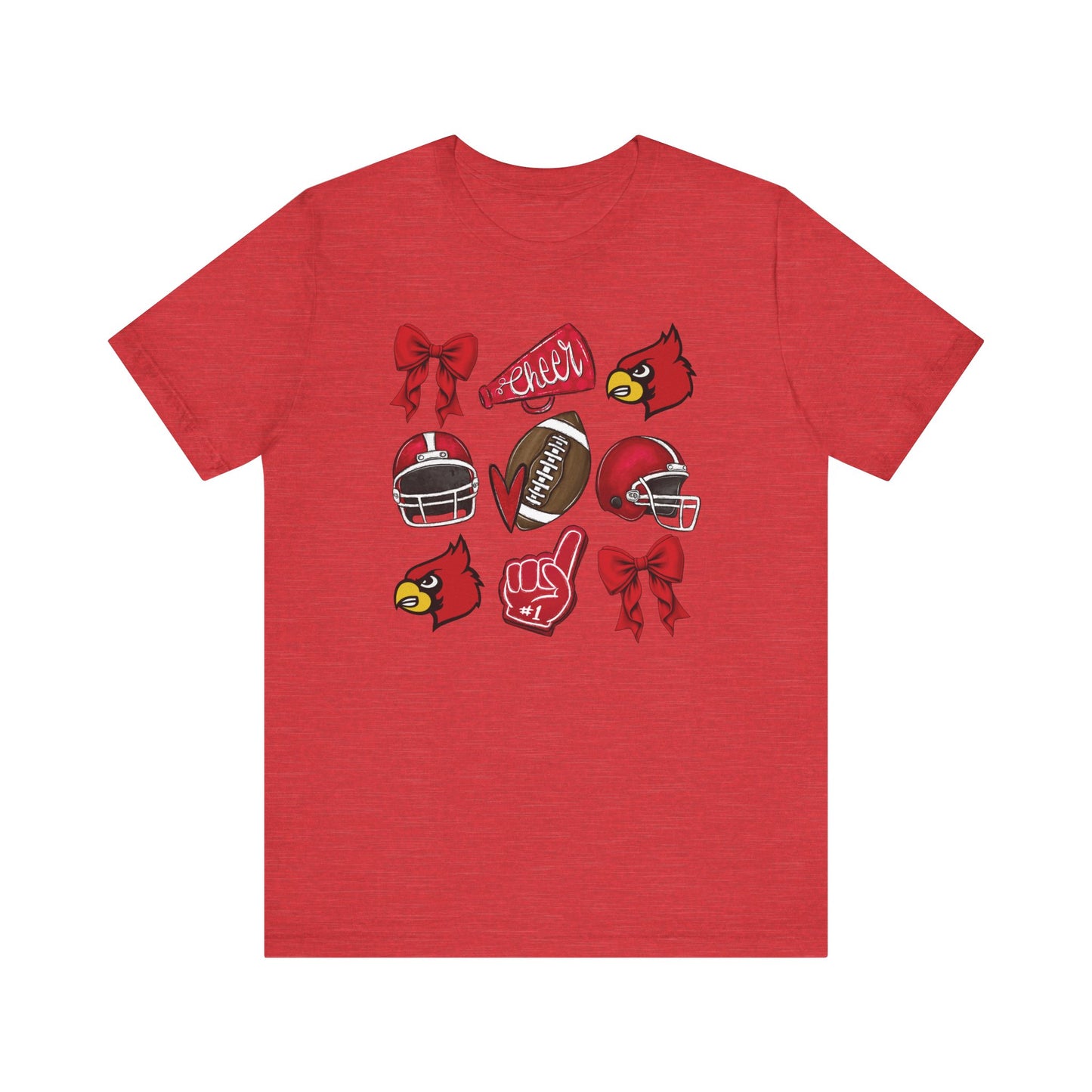Football and Cheer Coquette - Bella + Canvas Short Sleeve Tee