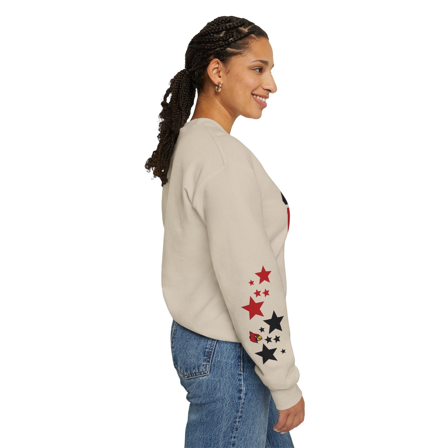 Cardinals Nation with Star Sleeves - Unisex Heavy Blend™ Crewneck Sweatshirt