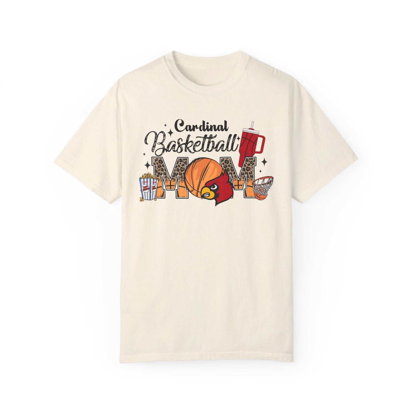 Cardinal Basketball Mom - Comfort Colors T-shirt