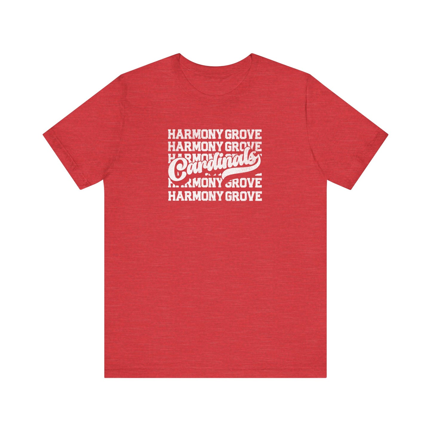 Vintage Harmony Grove Cardinals - Bella + Canvas Short Sleeve Tee