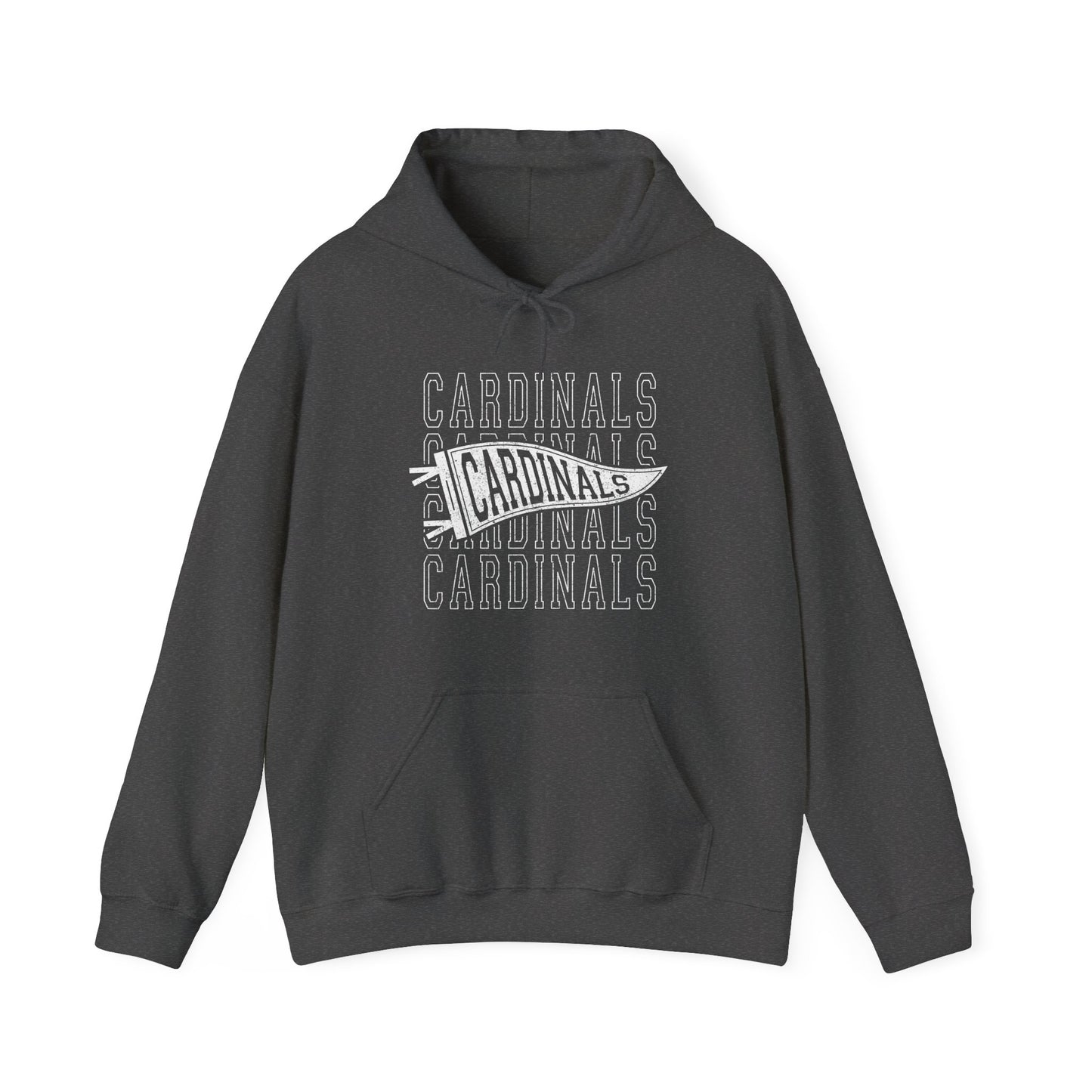 Vintage Cardinals Pennant - Unisex Heavy Blend™ Hooded Sweatshirt