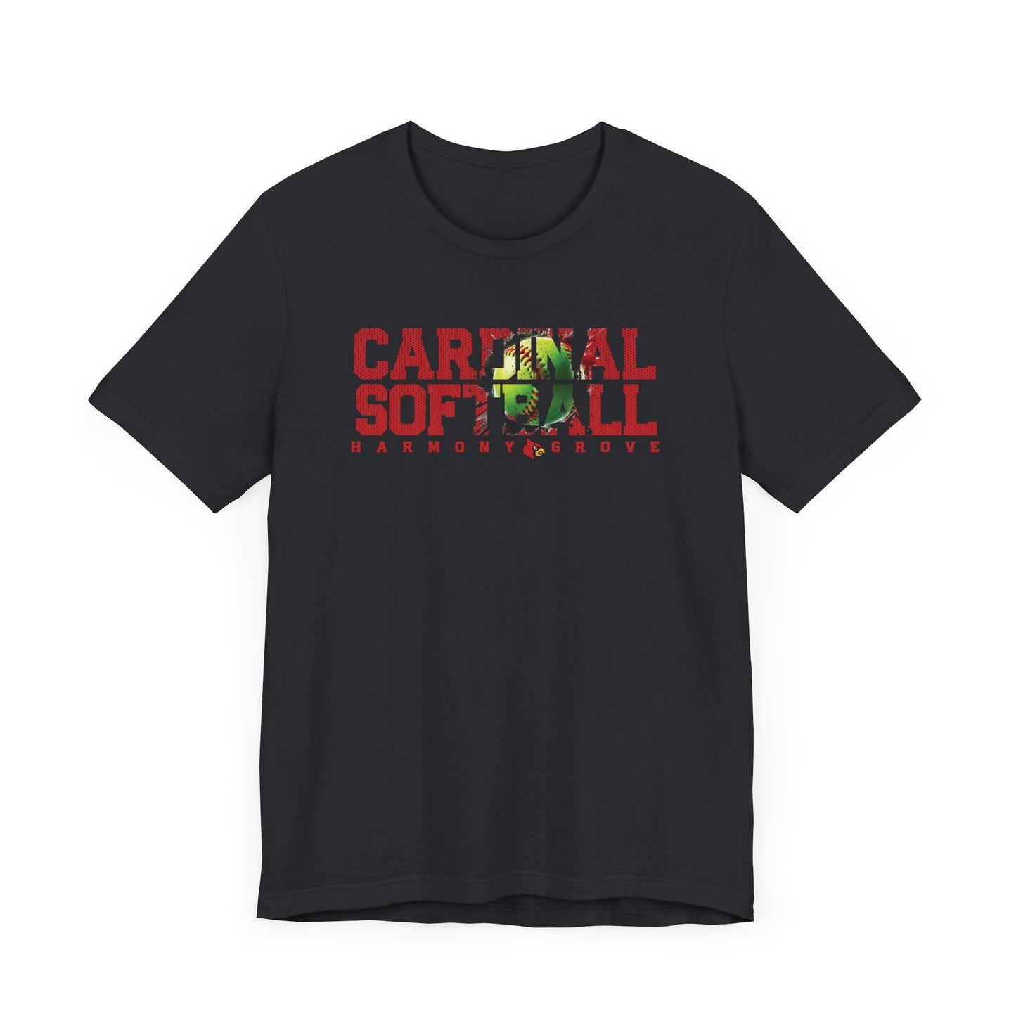 Cardinal Softball Harmony Grove - Bella + Canvas Short Sleeve Tee