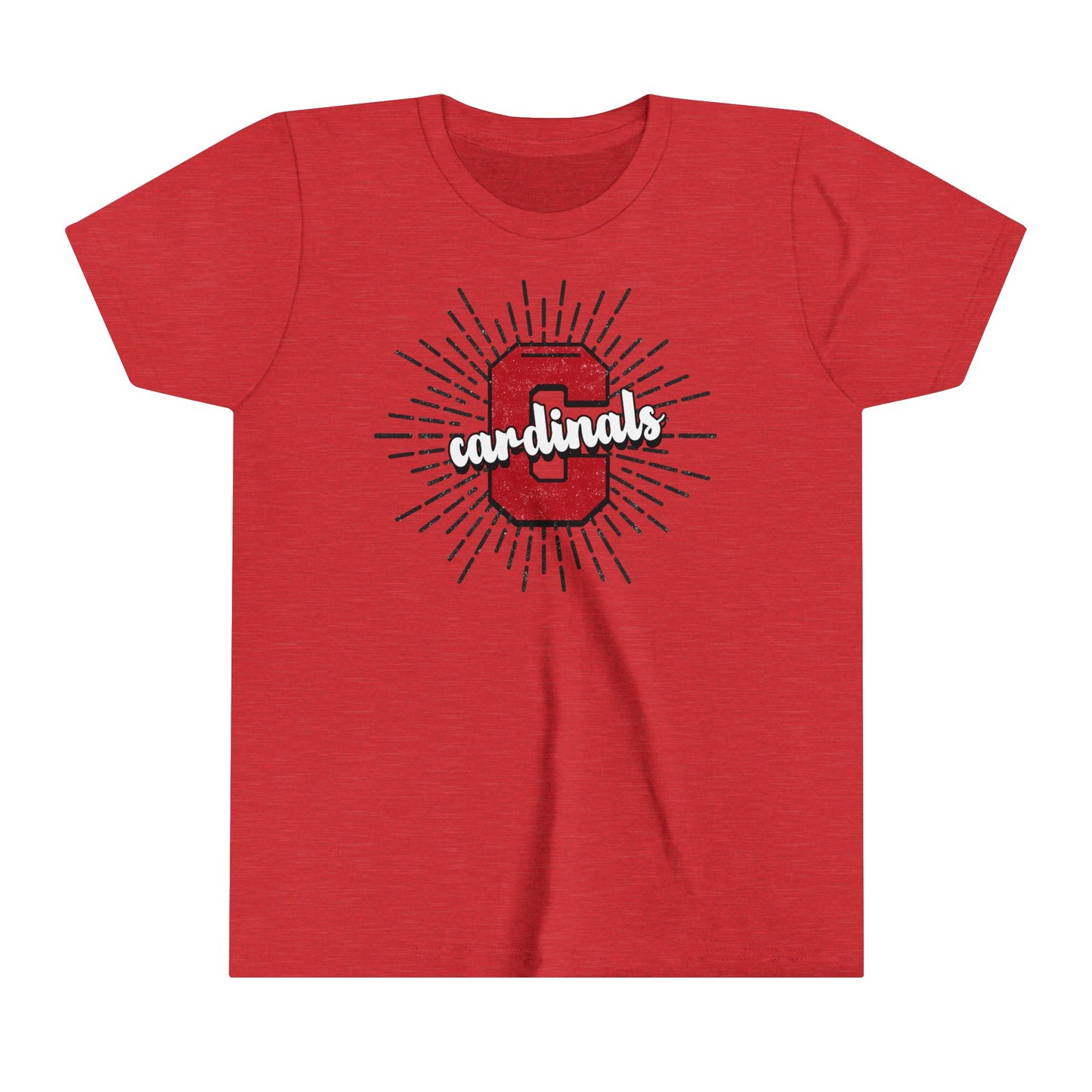 Cardinals Sunburst - Bella + Canvas Youth Tee