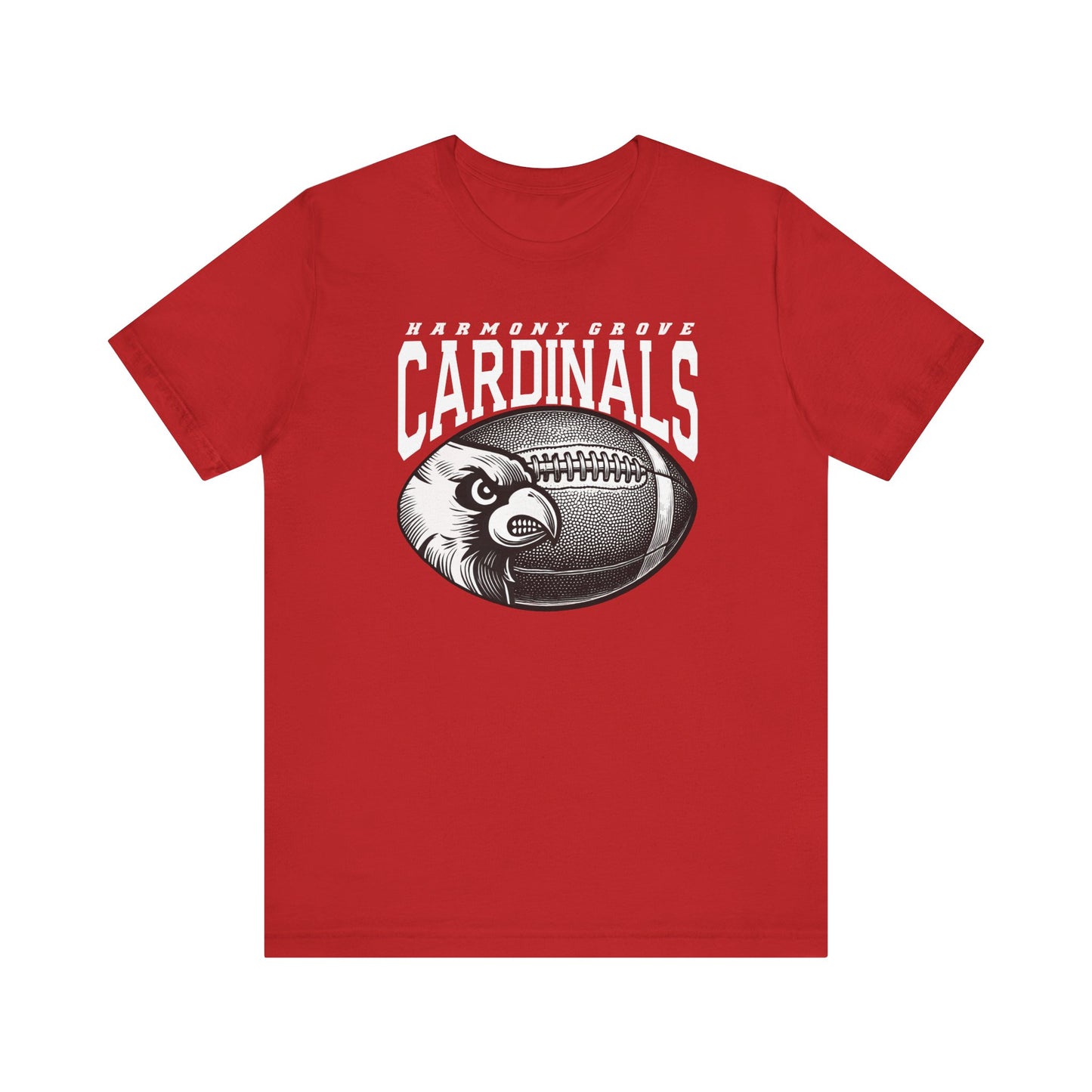 HG Cardinals Football Mascot Inset - Bella + Canvas Short Sleeve Tee