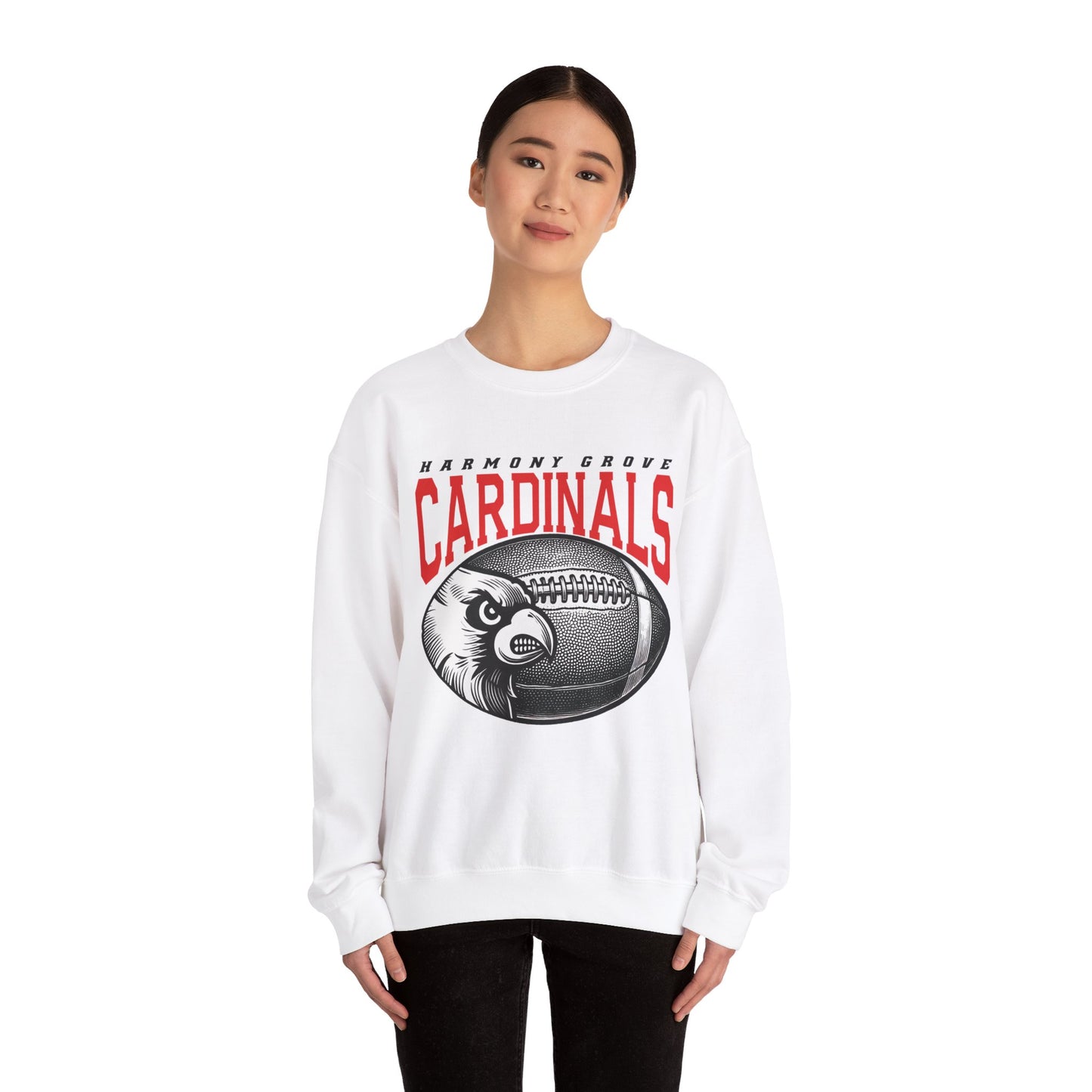 Harmony Grove Cardinals Football Inset - Heavy Blend™ Crewneck Sweatshirt