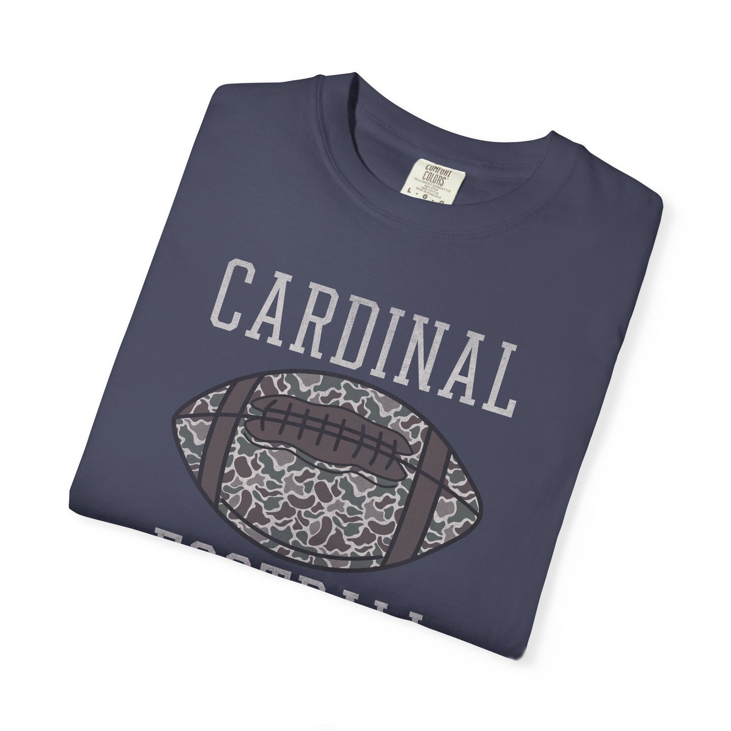 Old School Camo Distressed Football - Comfort Colors T Shirt