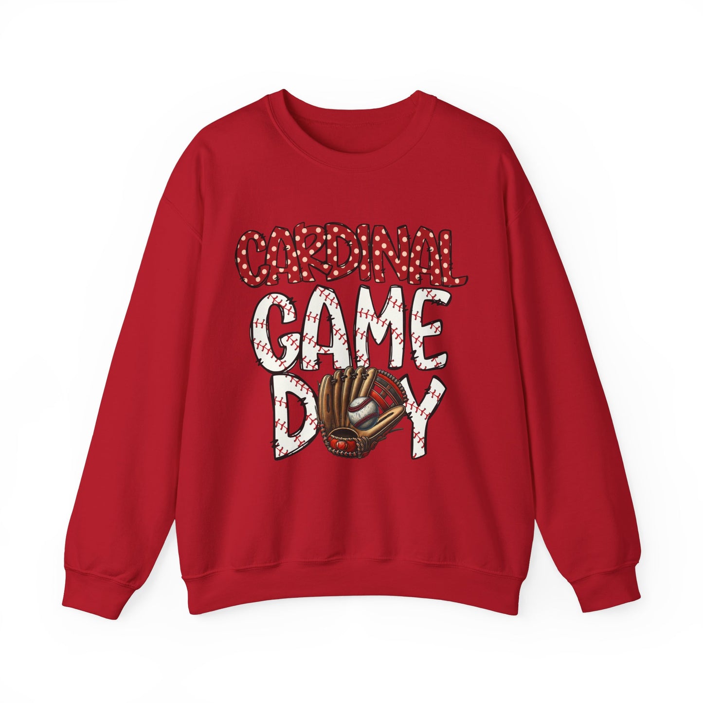 Cardinal Baseball Game Day - Unisex Heavy Blend™ Crewneck Sweatshirt