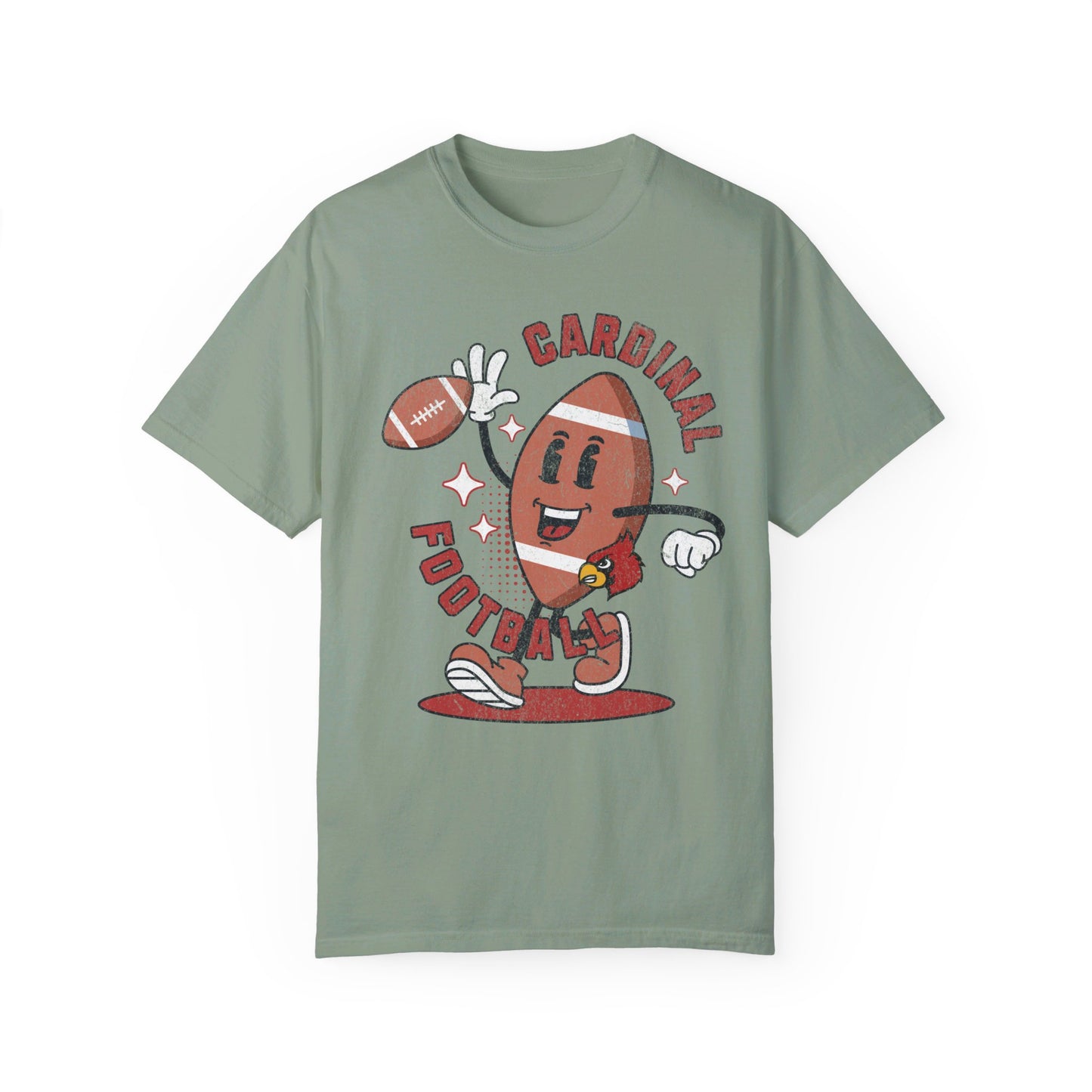 Retro Cardinal Football - Comfort Colors T-shirt