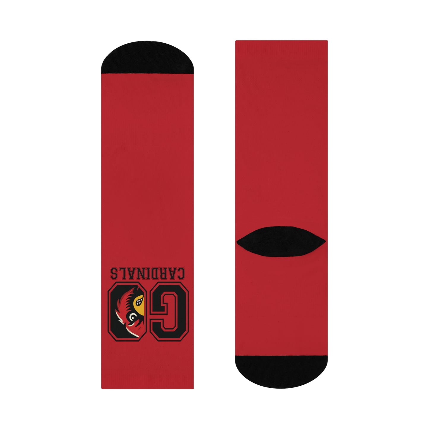 Go Cardinals - Red Cushioned Crew Socks