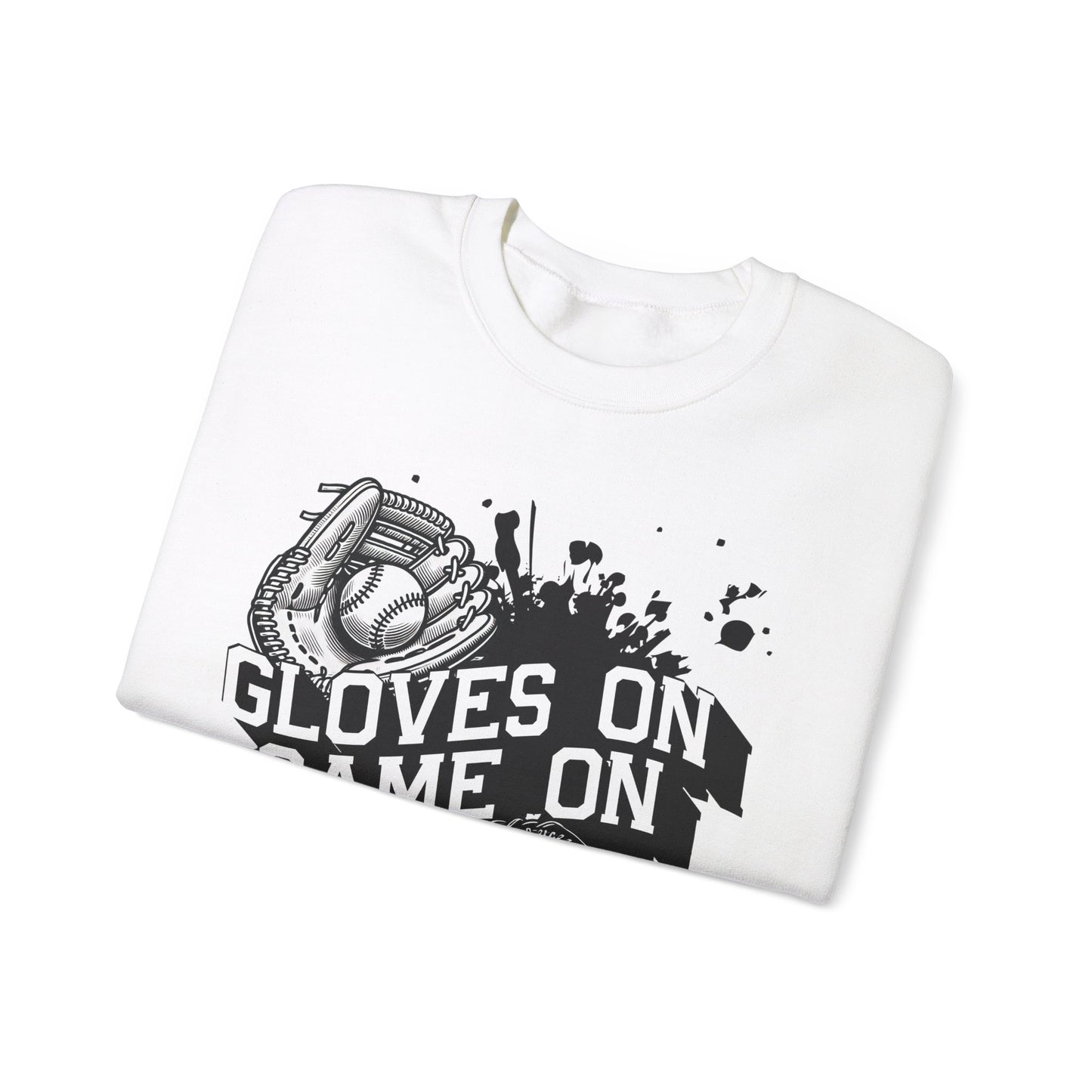 Gloves on Game On Softball and Baseball - Unisex Heavy Blend™ Crewneck Sweatshirt