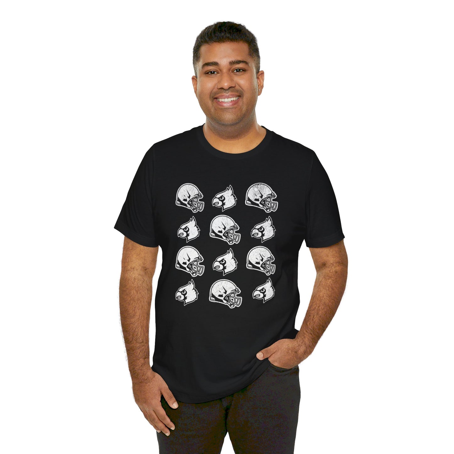 Vintage Helmets and Cardinals - Bella + Canvas Short Sleeve Tee