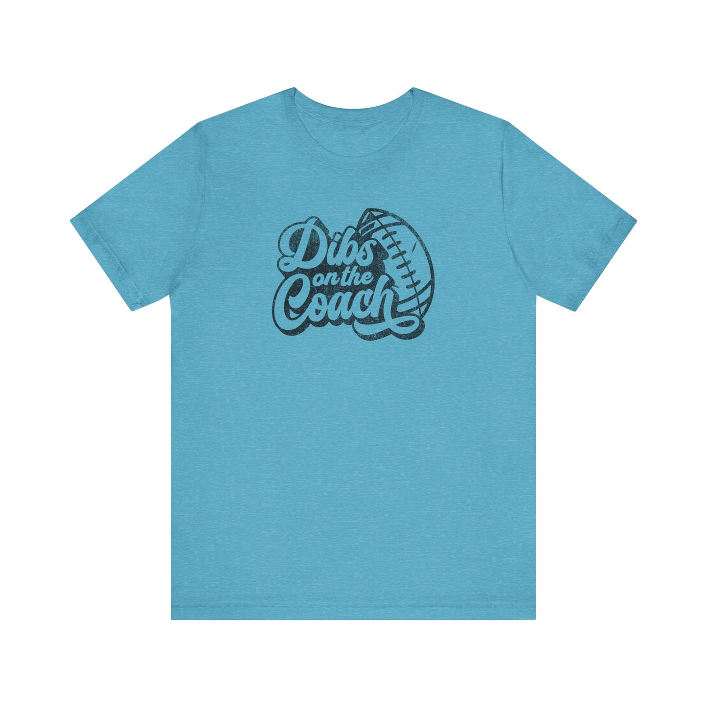 Vintage Dibs on the Coach Football - Bella + Canvas Short Sleeve Tee