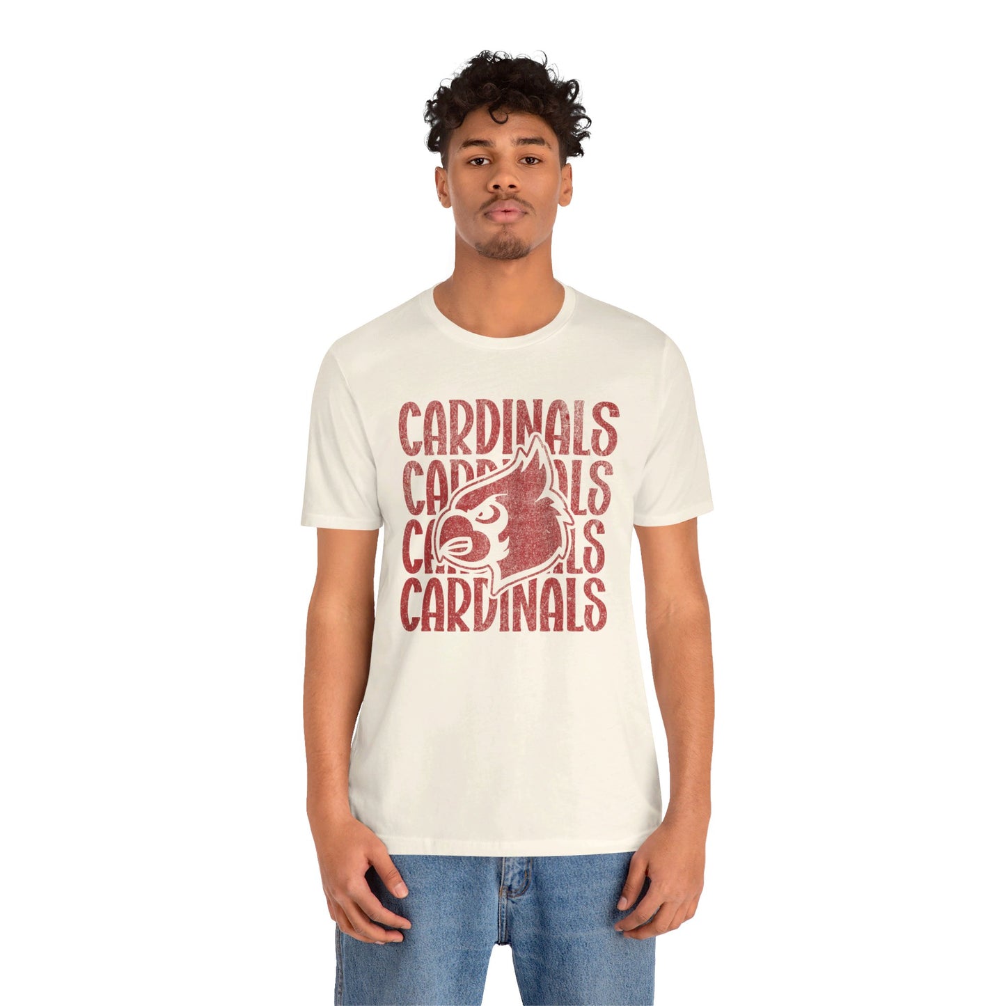 Vintage Cardinal 4 - Bella + Canvas Short Sleeve Tee