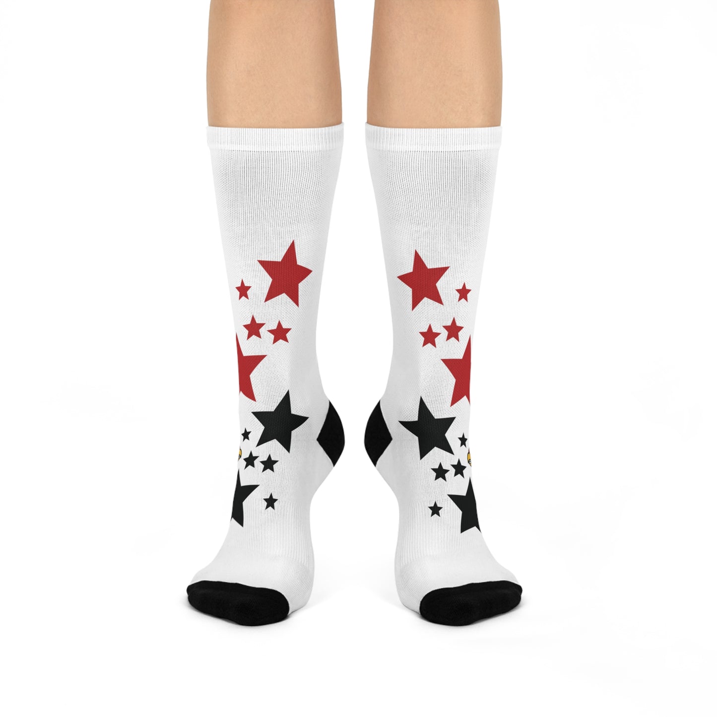 Cardinals Stars - White Cushioned Crew Socks