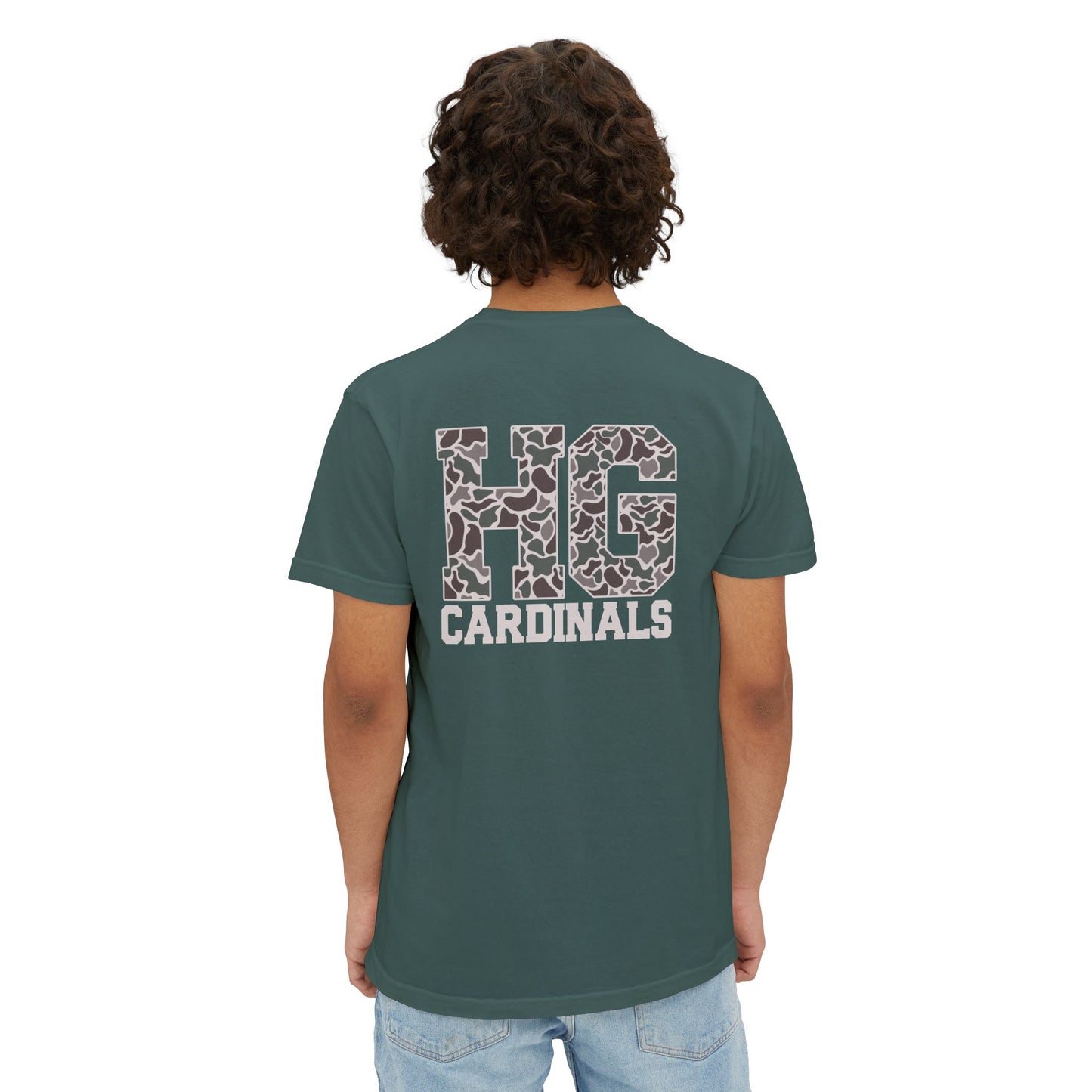 Unisex Pocket T-Shirt Cardinal + HG - Comfort Colors Tshirt