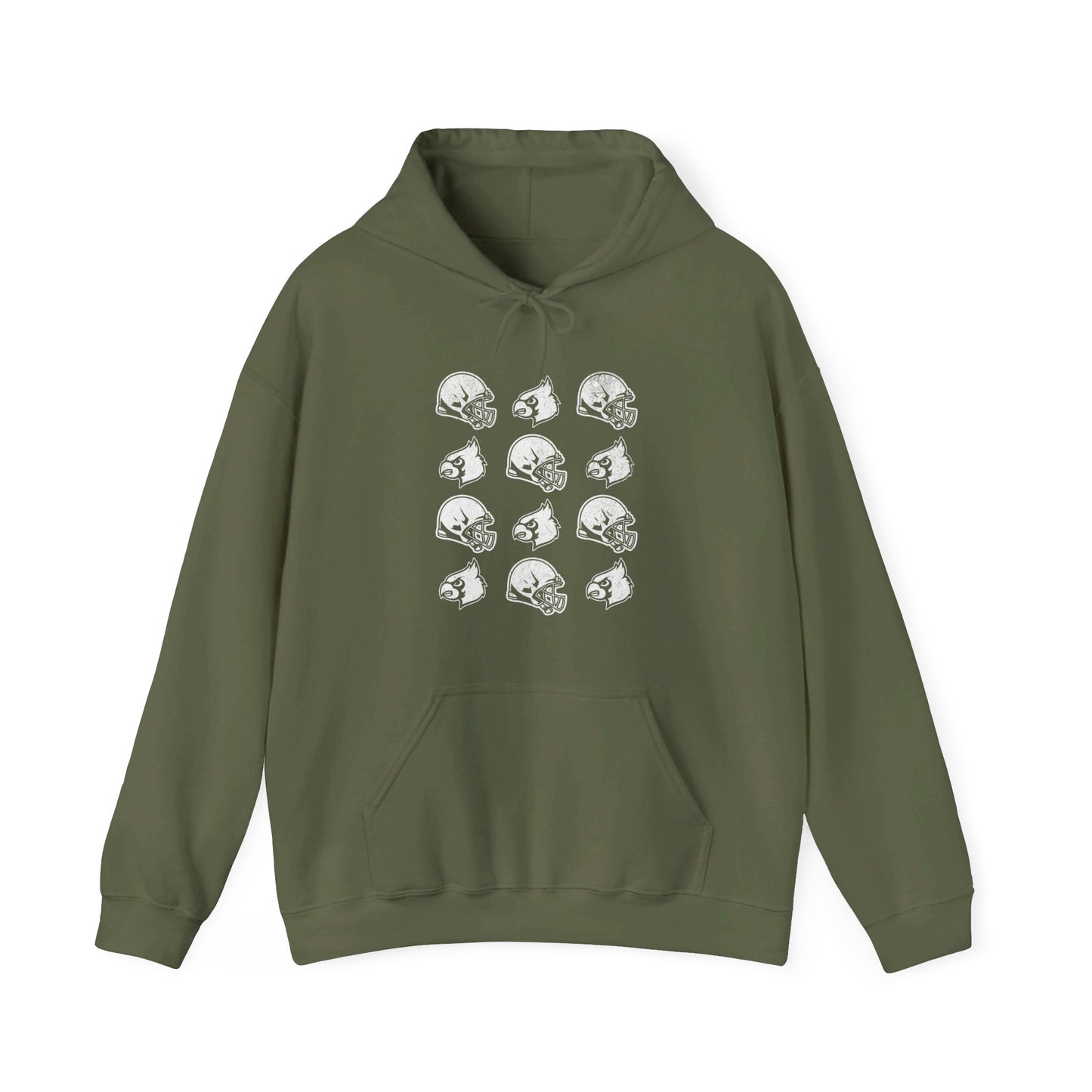 Vintage Helmets and Cardinals - Unisex Heavy Blend™ Hooded Sweatshirt