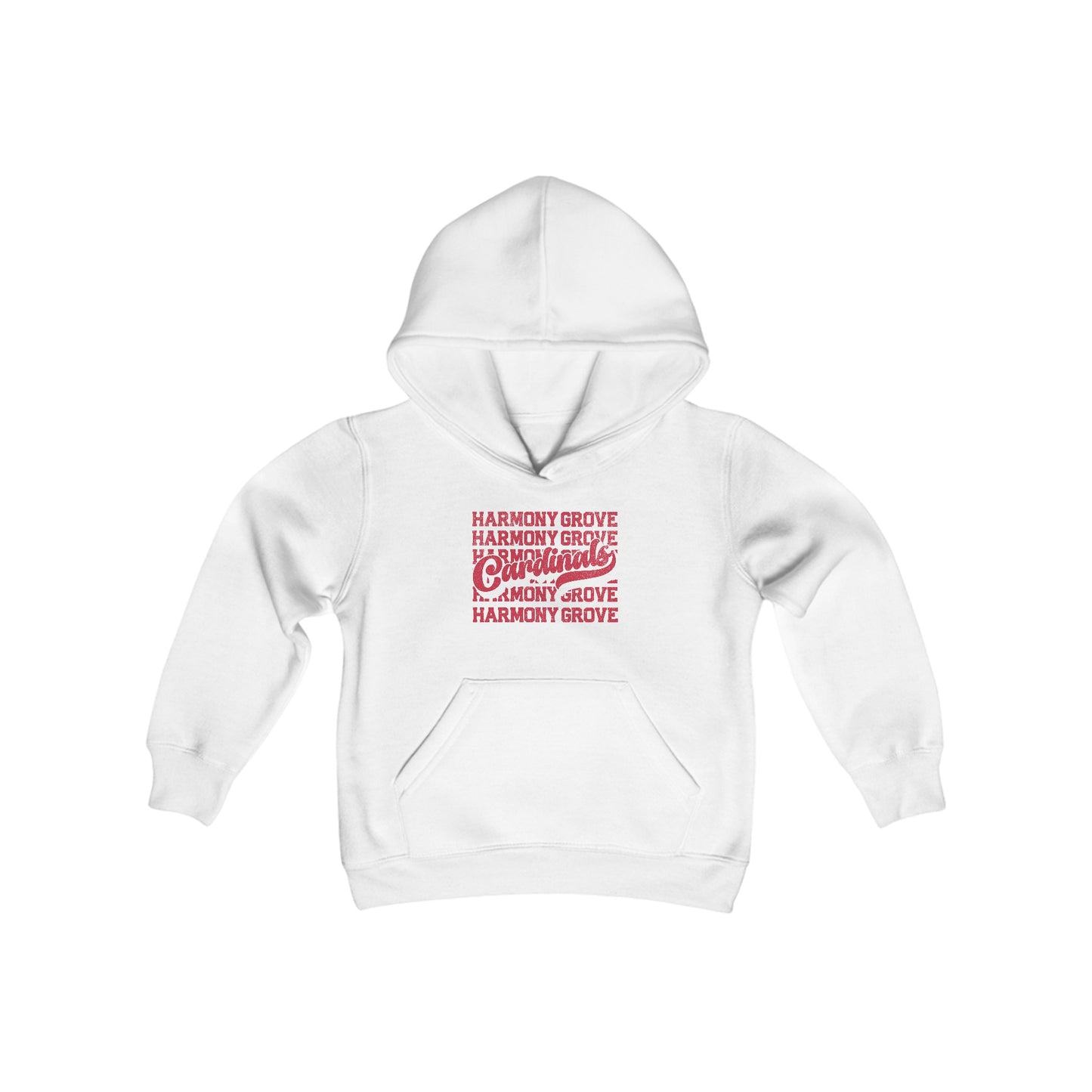 Vintage Harmony Grove Cardinals - Youth Heavy Blend Hooded Sweatshirt