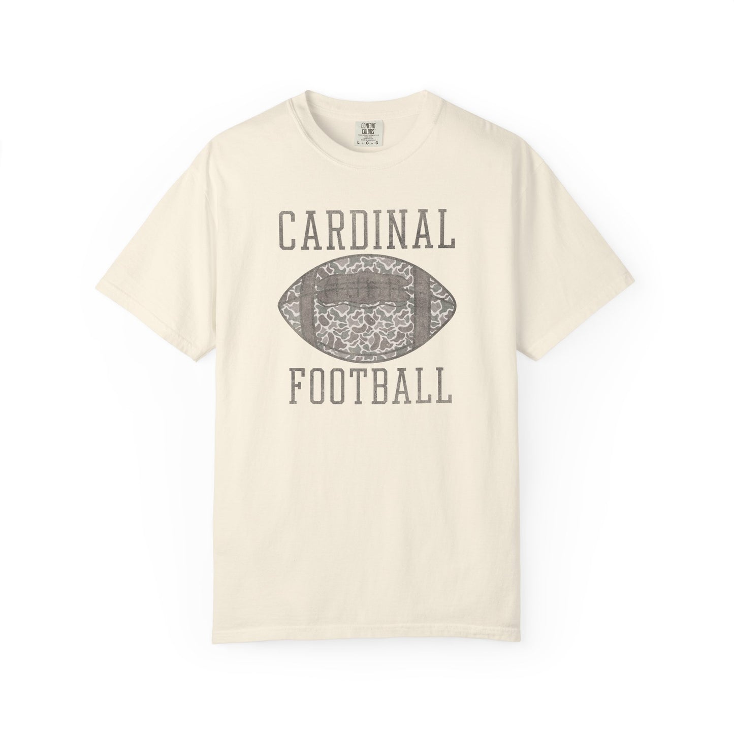 Old School Camo Distressed Football - Comfort Colors T Shirt