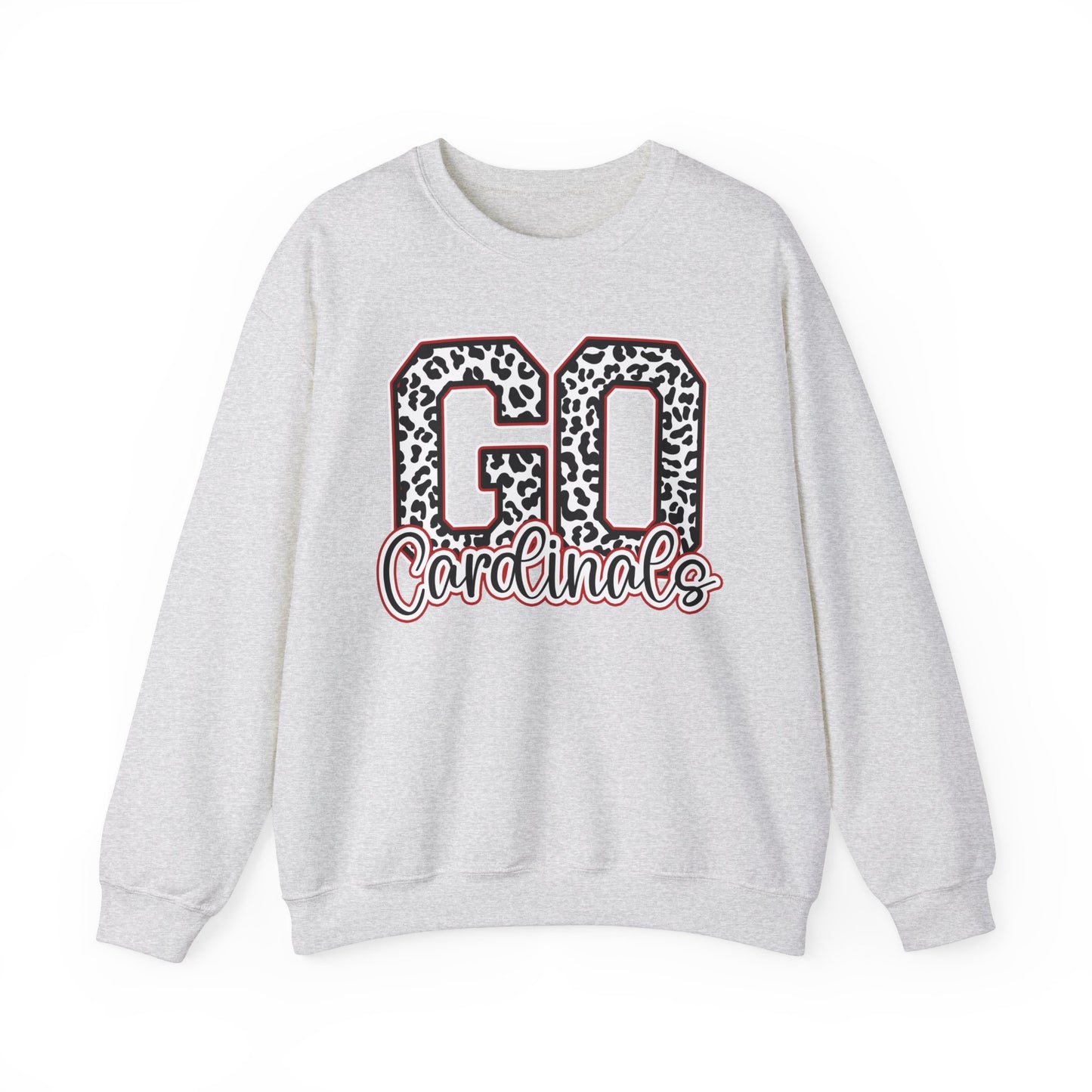 Go Cardinals Leopard Letters - Unisex Heavy Blend™ Crewneck Sweatshirt