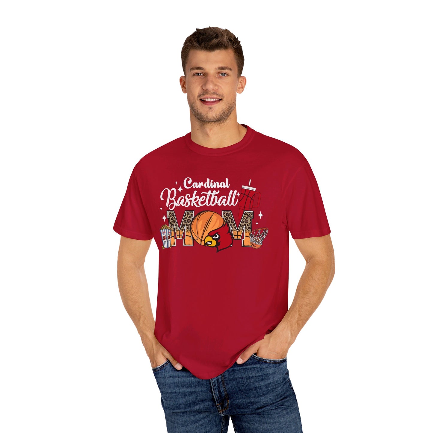 Cardinal Basketball Mom - Comfort Colors T-shirt