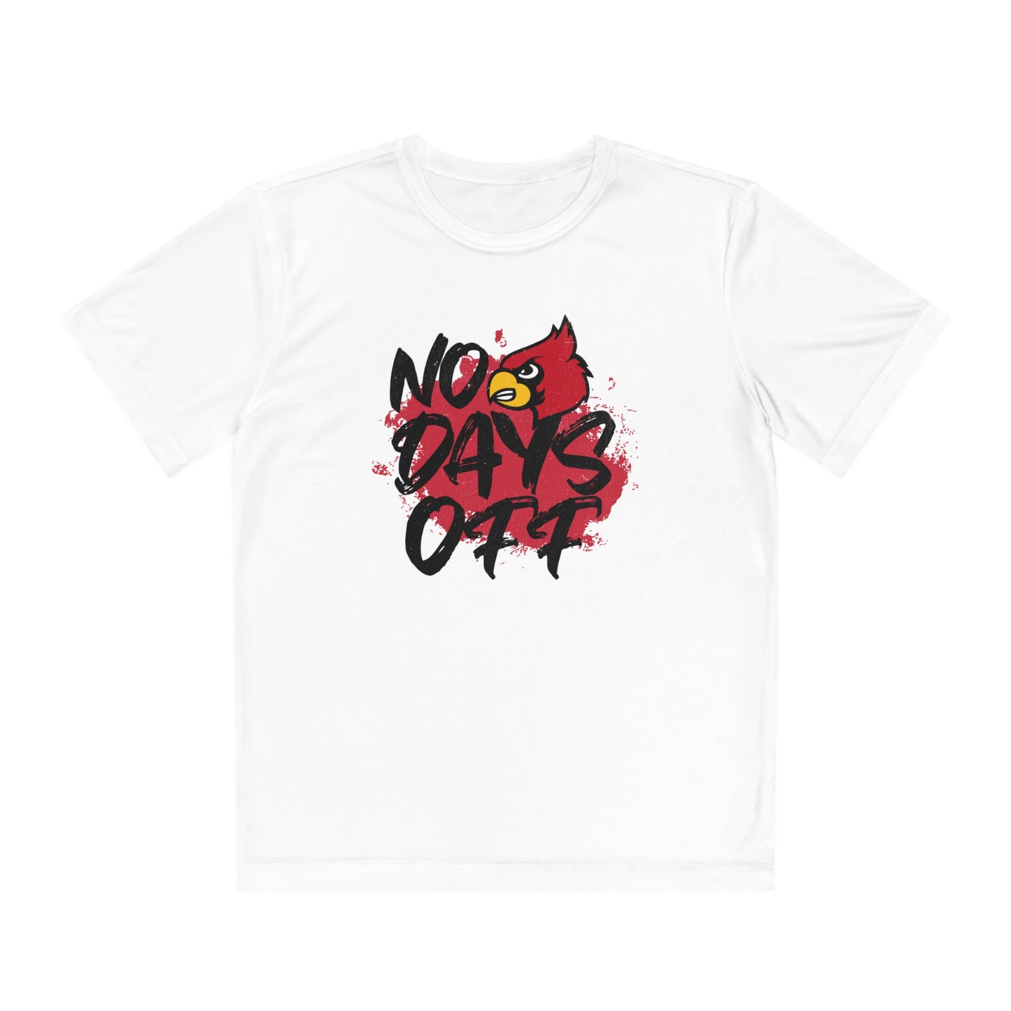 No Days Off Cardinal - Youth Sport-Tek® Competitor™ Tee