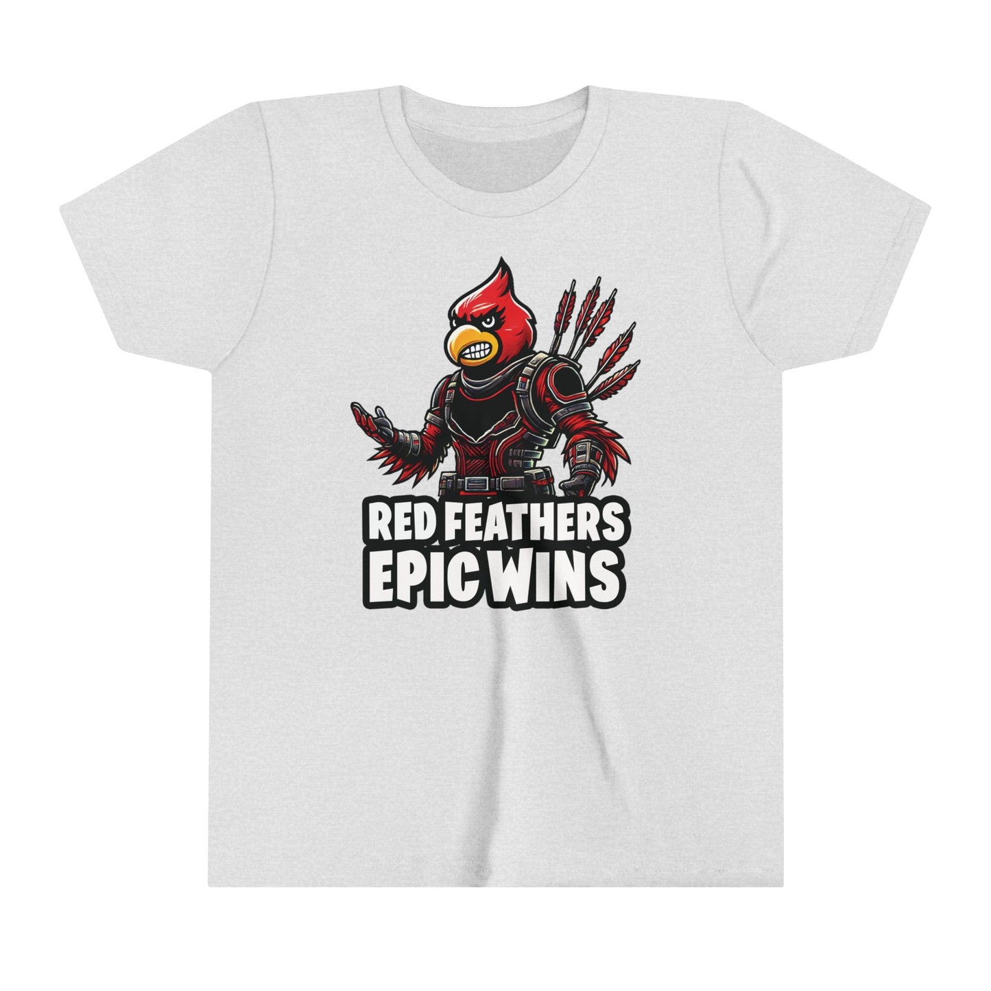 Red Feathers Epic Wins - Bella + Canvas Youth Tee