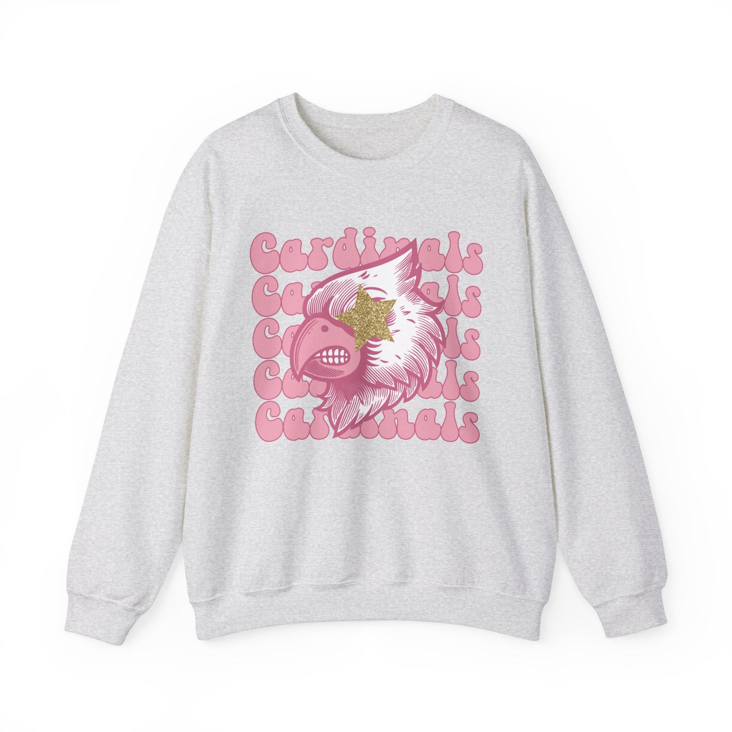 Pink Cardinals Star Eyes - Unisex Heavy Blend™ Crewneck Sweatshirt